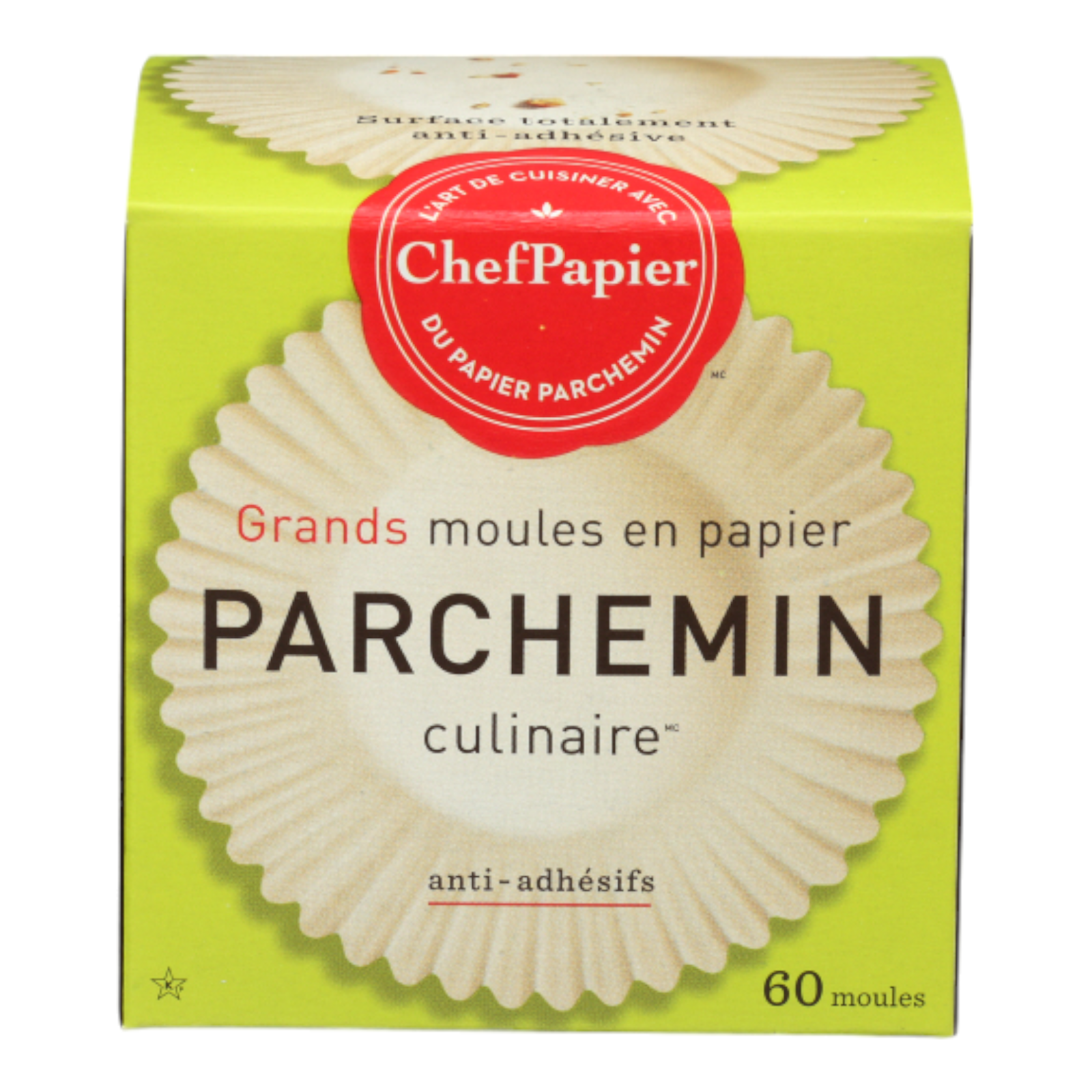 Paper Chef Culinary Parchment Baking Cups Large 60 Count