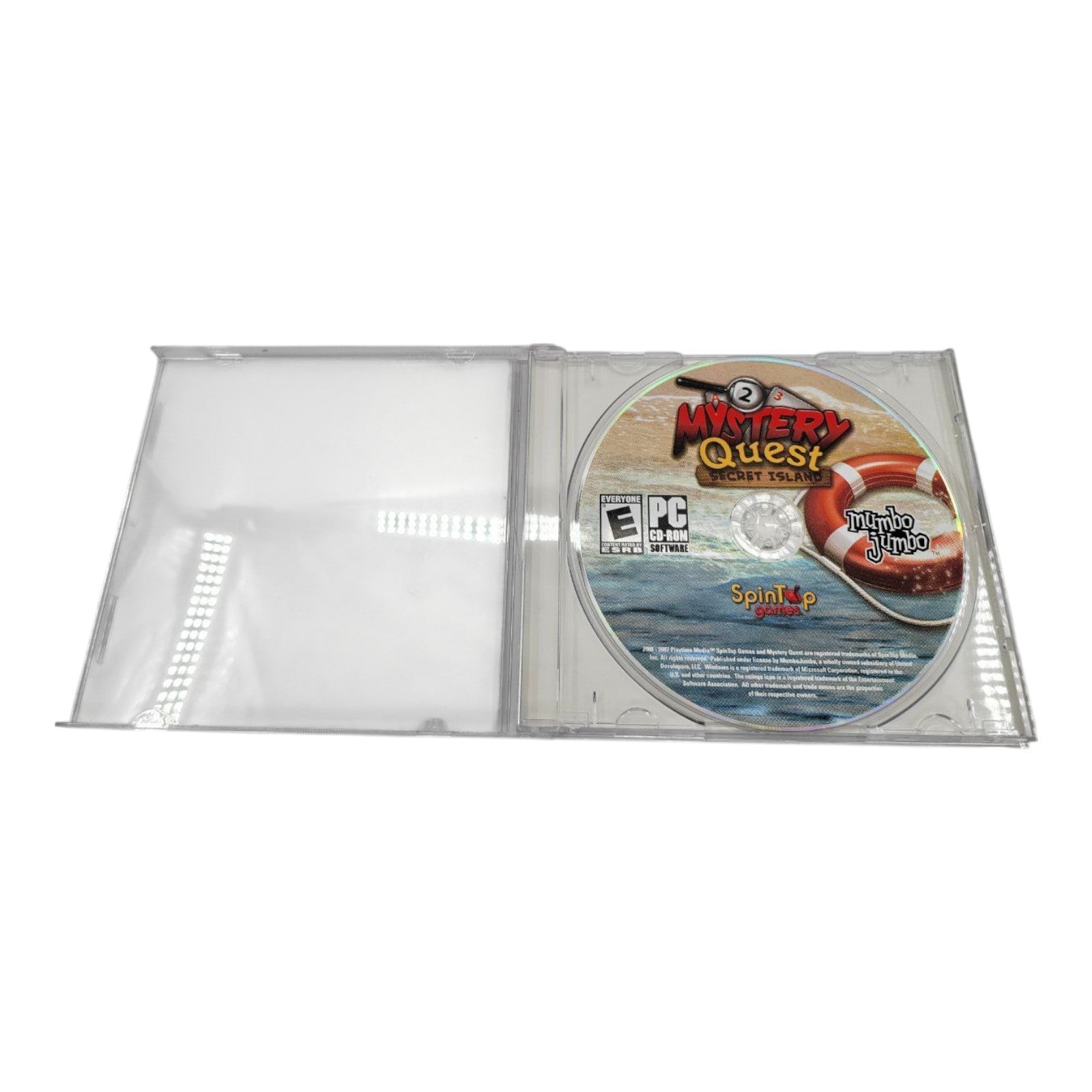 Mystery Quest Secret Island PC CD Rom Game Windows 98SE/ME/XP/Vista Disk Only
