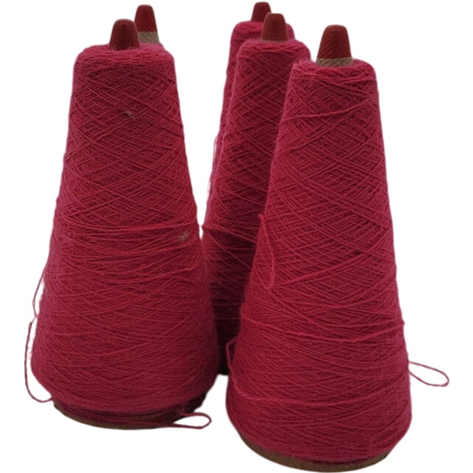 Vintage Phoenix Dye Works Federal Raspberry Yarn Cone 2/24 508141 Lot of 5