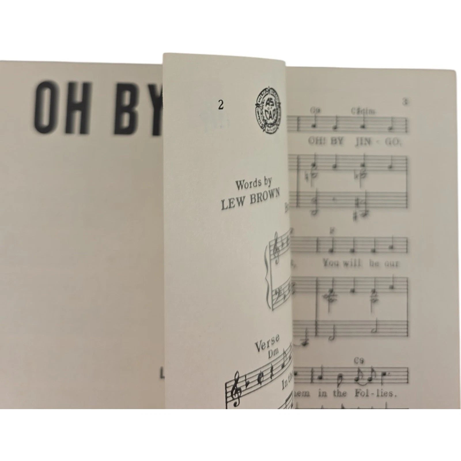 Oh By Jingo Sheet Music Lew Brown Albert Von Tilzer 1946 Broadway Music Corp