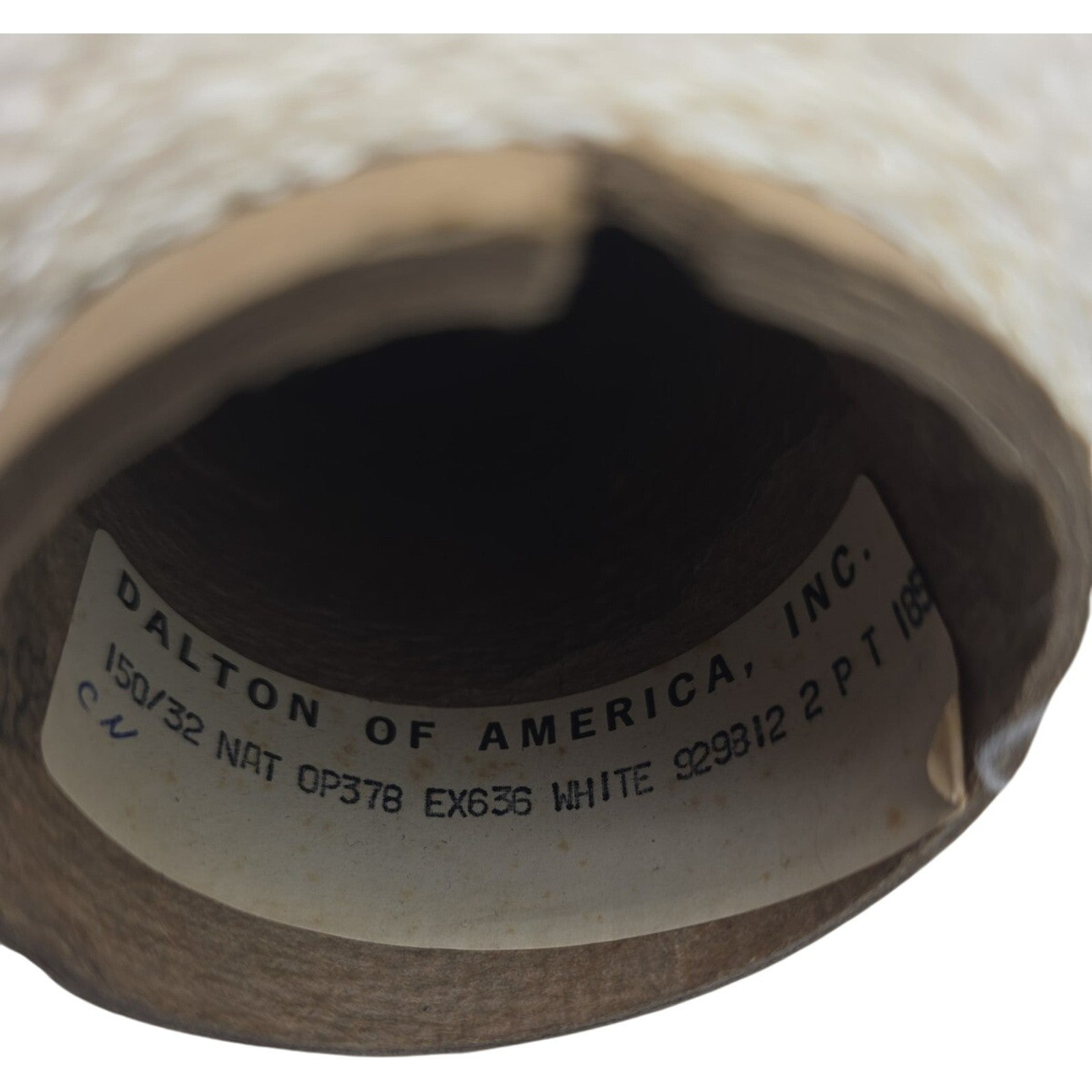 Vintage Dalton of America 150/32 Cone Yarn White 929812