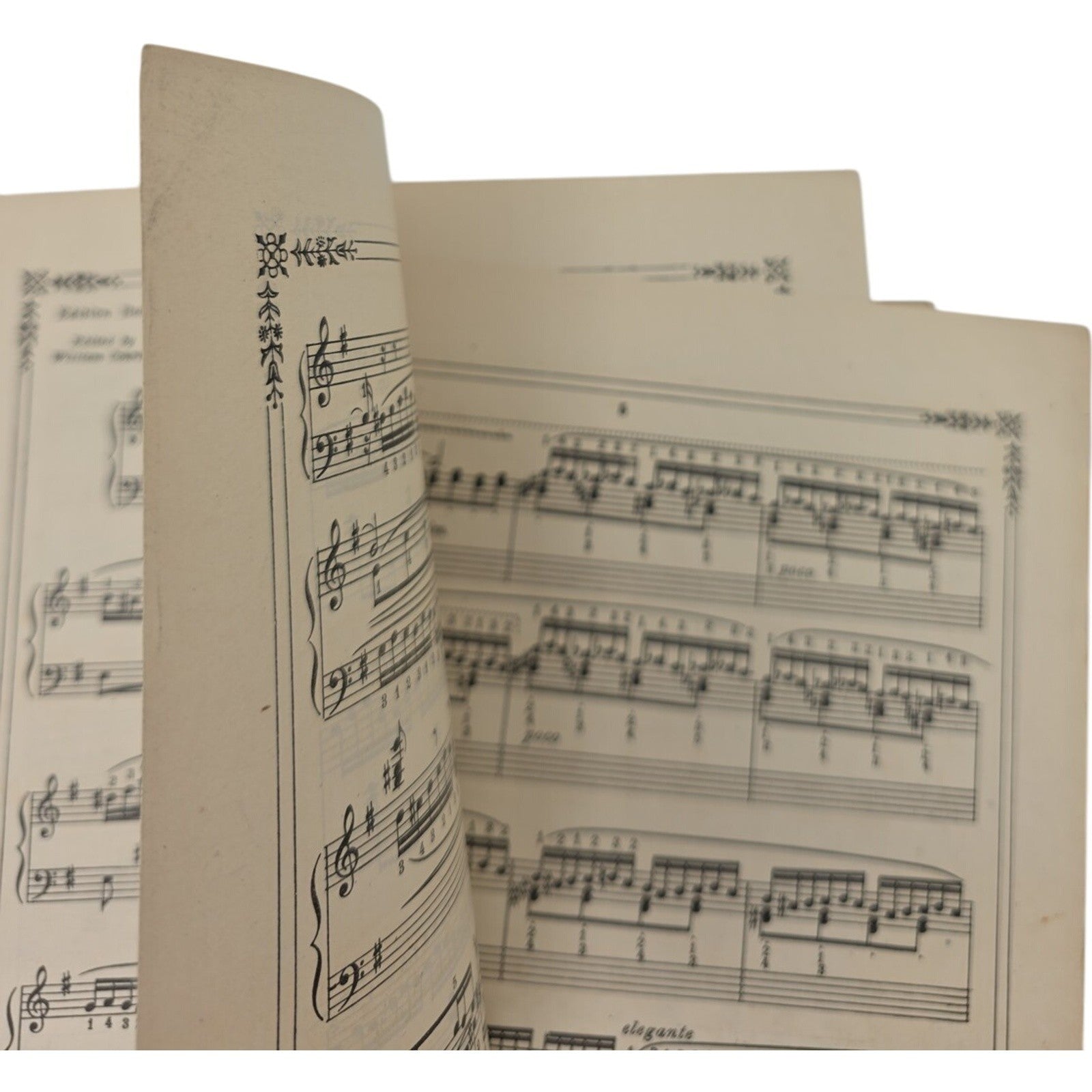 Vintage Sheet Music Compositions for the Piano by French Composers C.C. Church