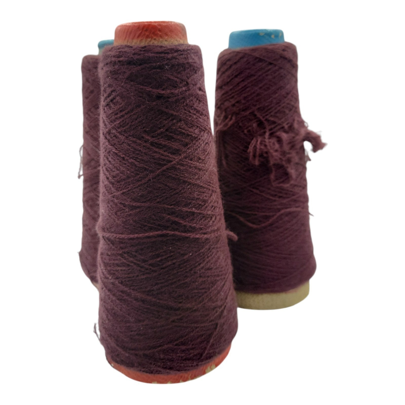 Vintage Spinnerin 2/24 Raisin Heather Yarn Cone Lot of 3