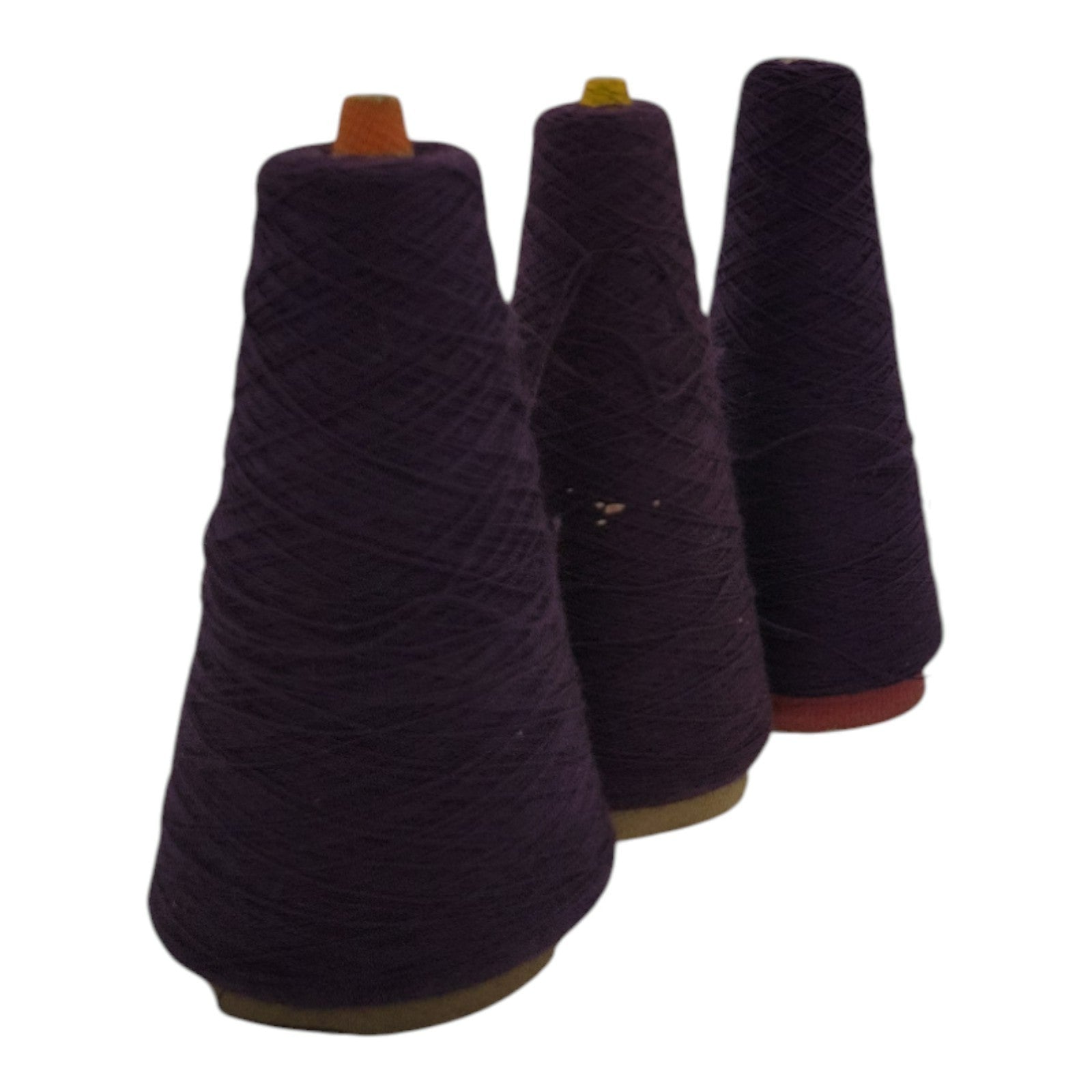 Vintage Pisgah Elderberry Yarn Cone 2/24 Lot of 3