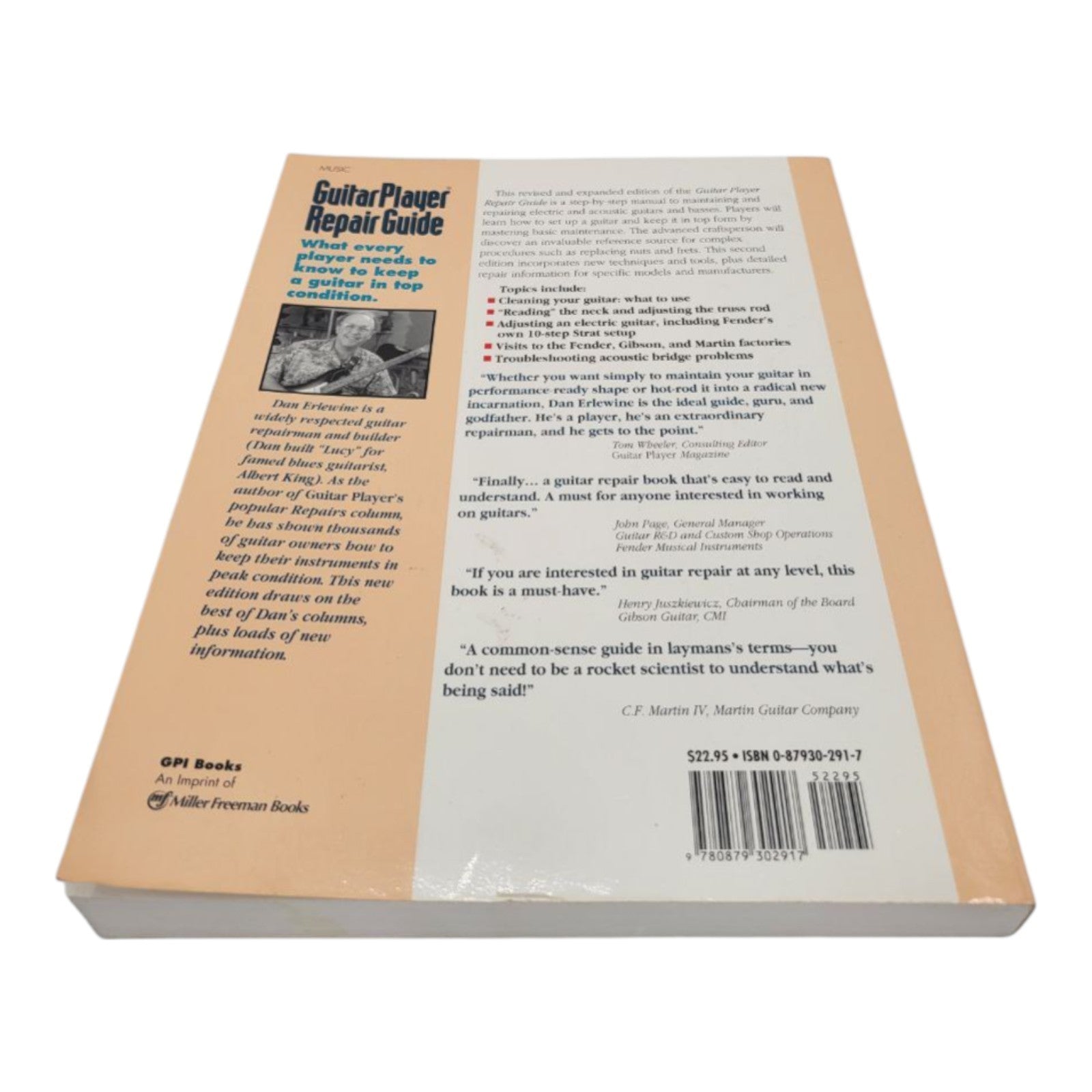 Guitar Player Repair Guide Dan Erlewine 2nd Ed Acoustic Electric Setup Book