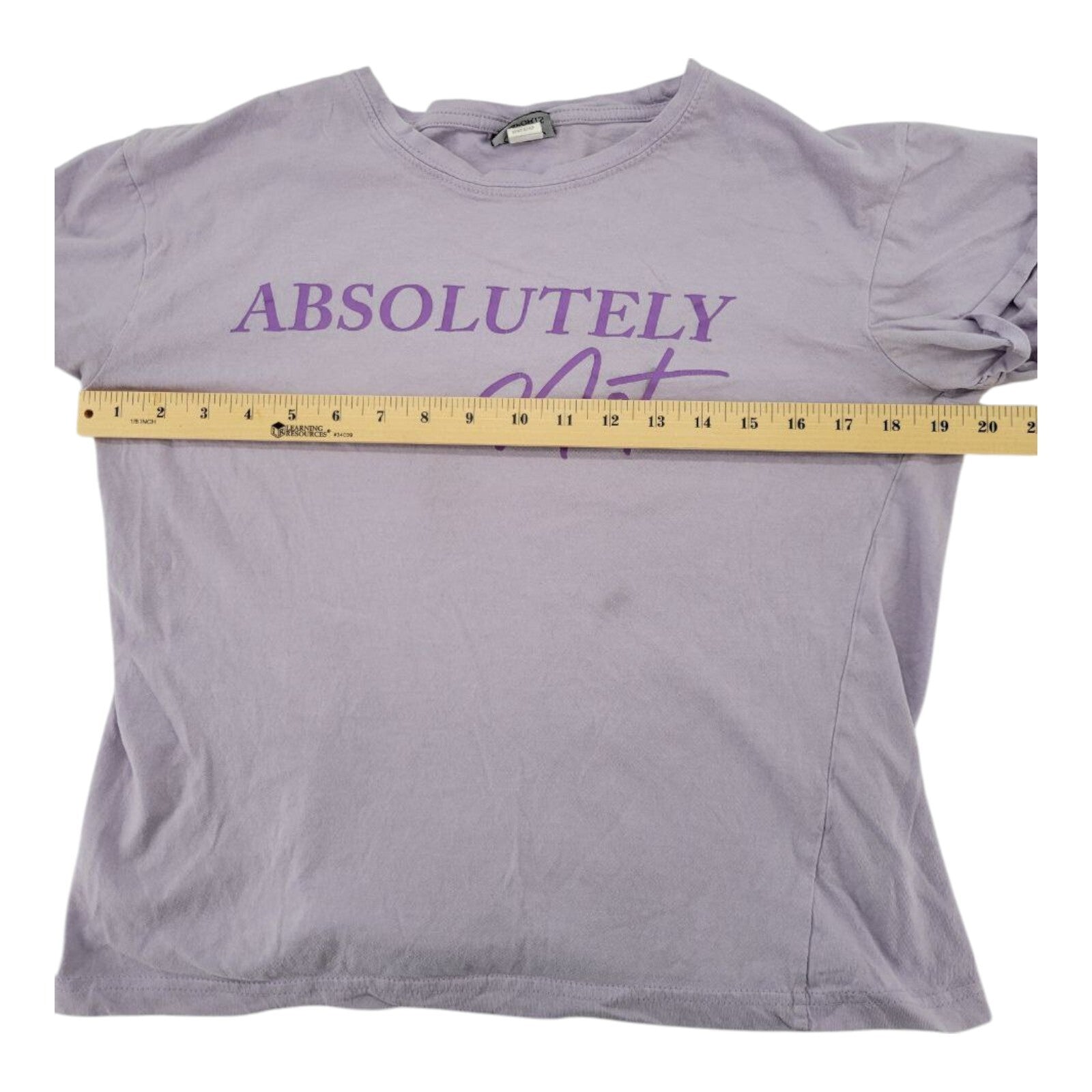Popular Sports Absolutely Not Graphic Tee Lavender T-Shirt Womens Size L