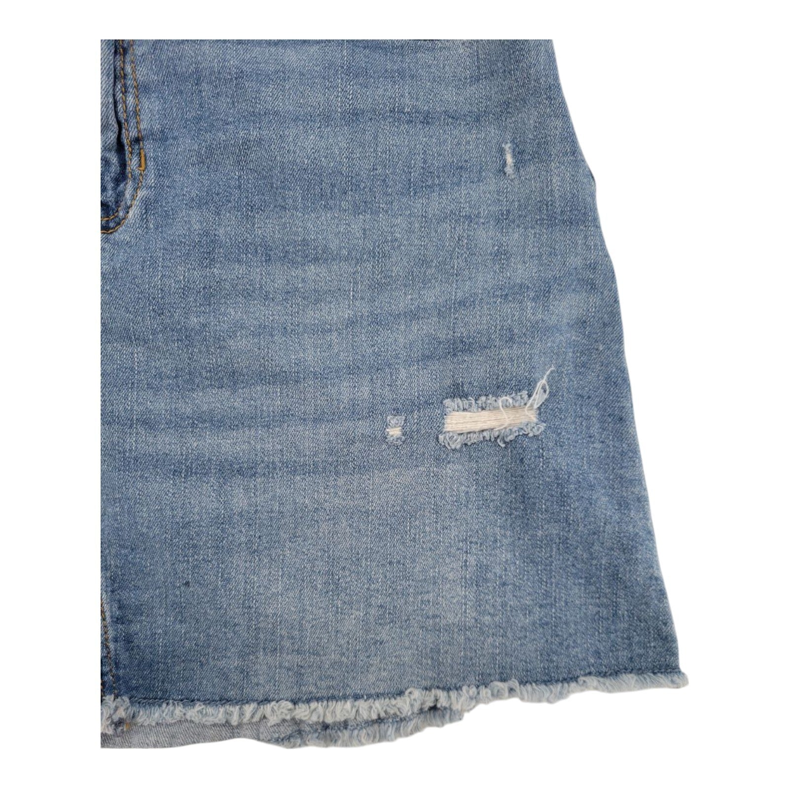Wonder Nation Distressed Denim Skirt Girls Raw Hem Adjustable Waist Size XXL 18