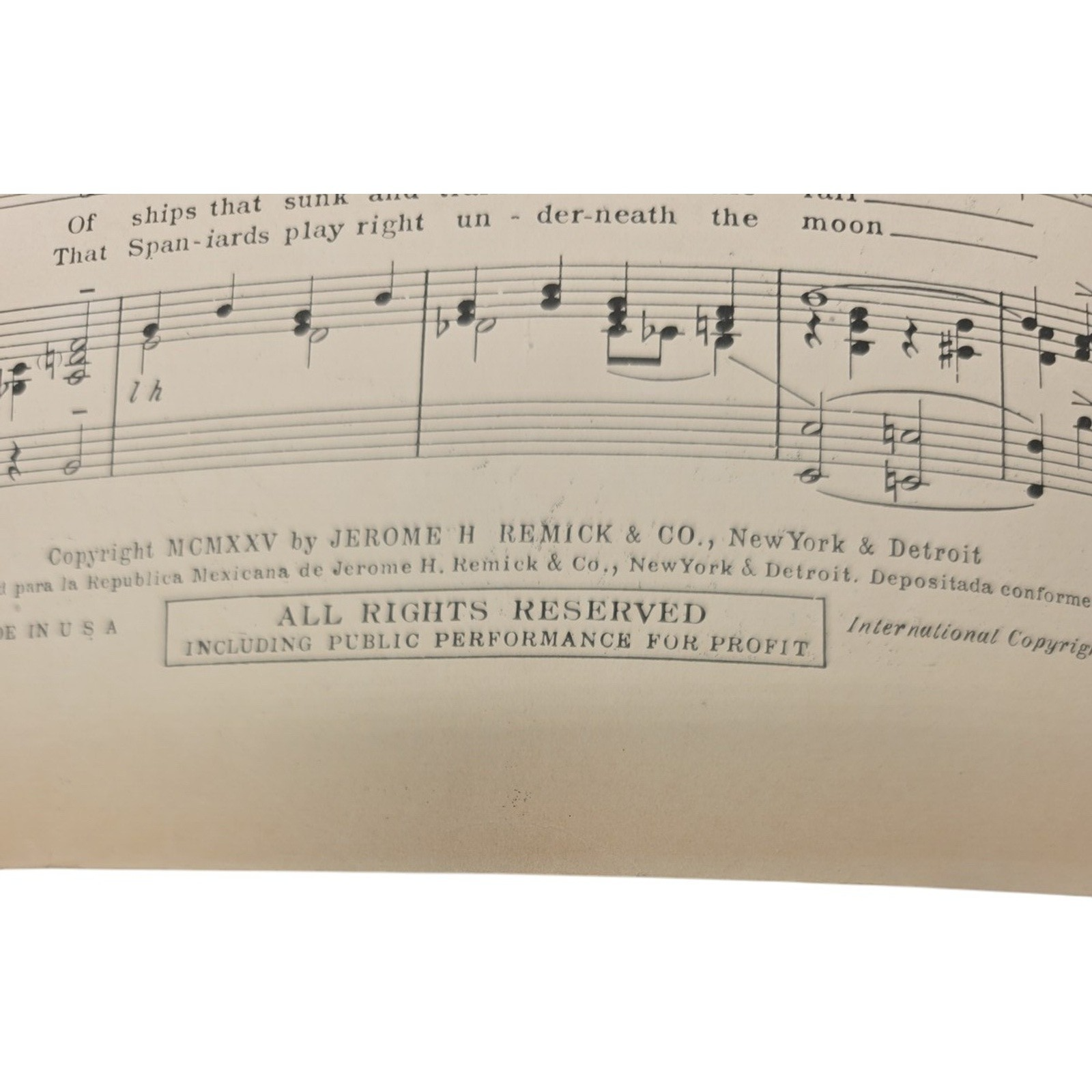 1925 Vintage Sheet Music Bam Bam Bamy Shore Hal Hixon Jerome H. Remick & Co.