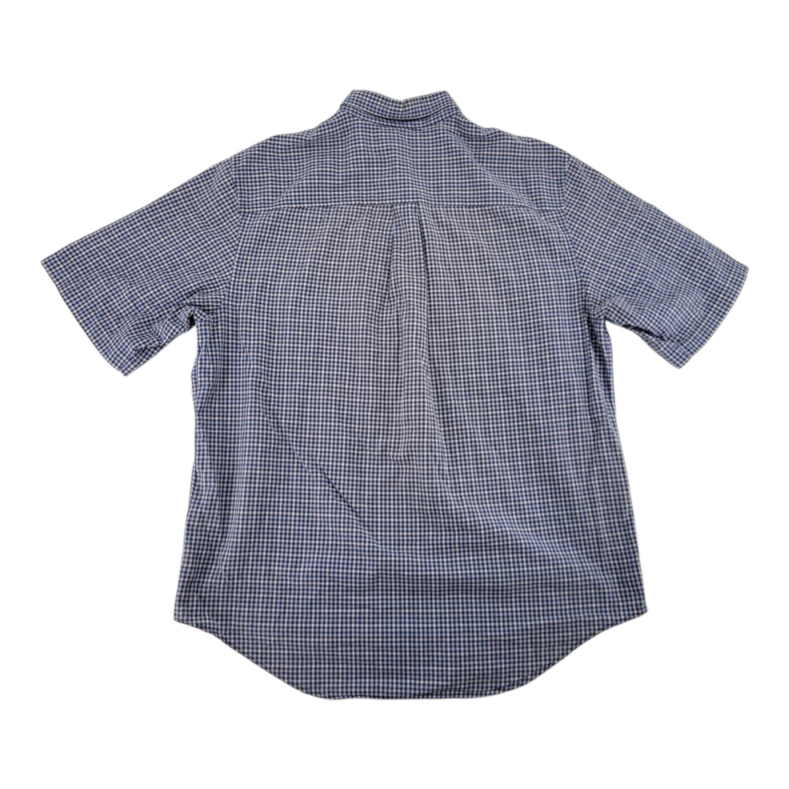 Timberland Mens Blue White Gingham Check Short Sleeve Shirt Size L