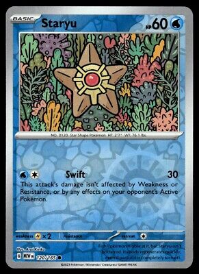 Pokemon 2023 Scarlet & Violet 151 Staryu Reverse Holo Common #120 Near Mint Card