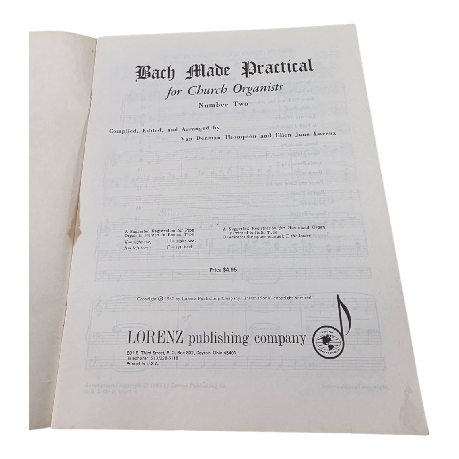 Bach Made Practical for Church Organists Volume Two 1967