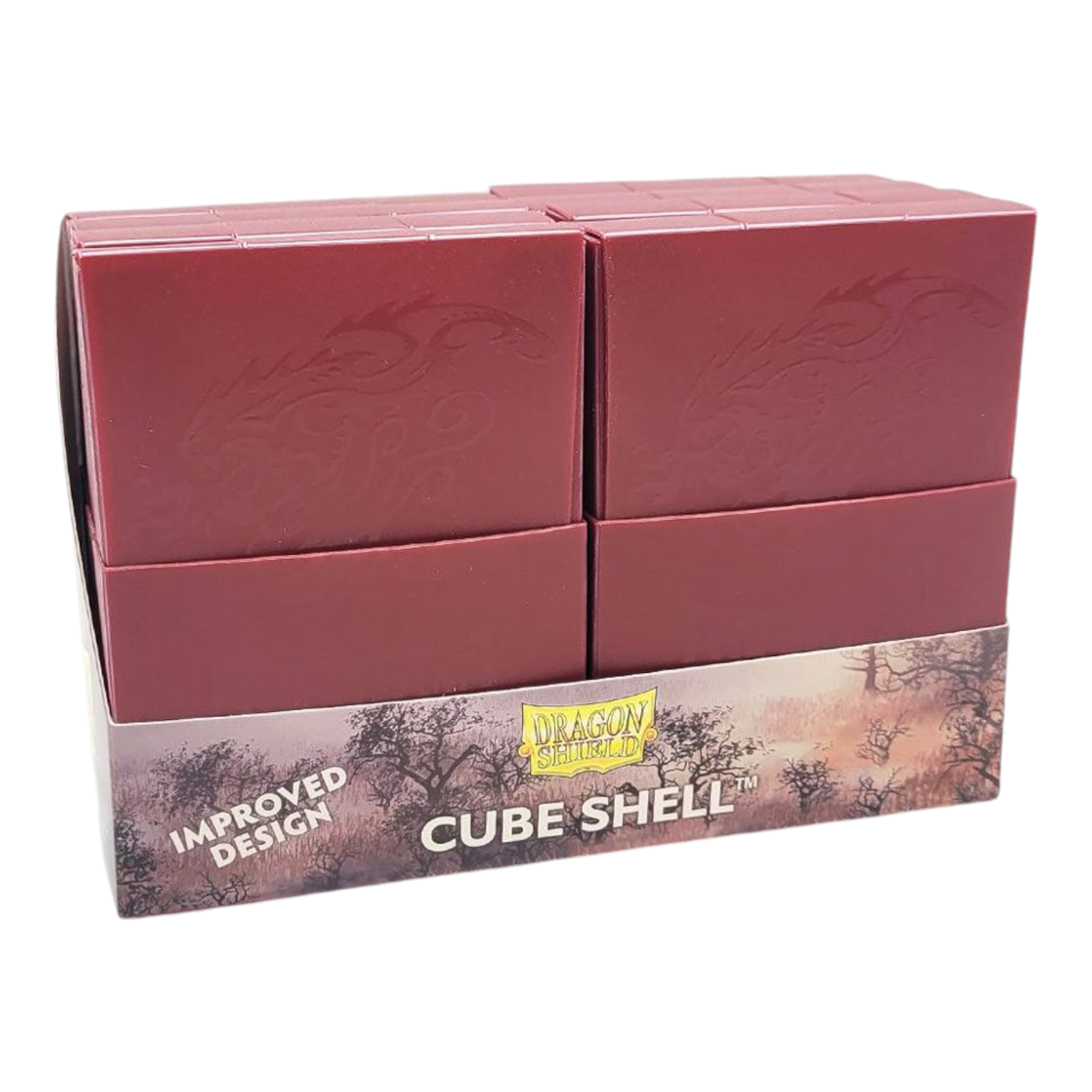 Dragon Shield Deck Box Cube Shell Blood Red Compact and Secure Card Holder