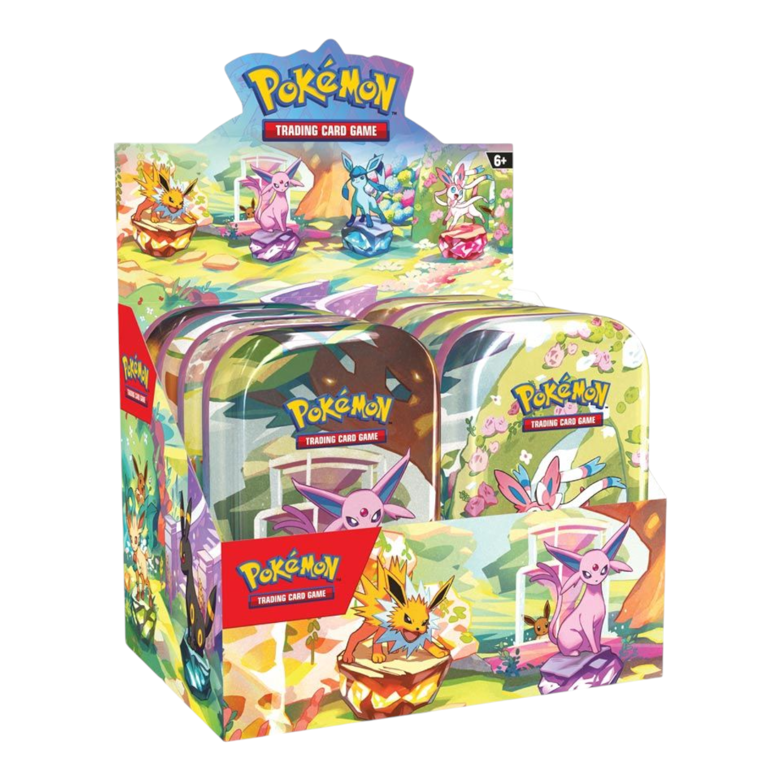 Pokémon TCG Scarlet & Violet Prismatic Evolutions Mini Tin Display