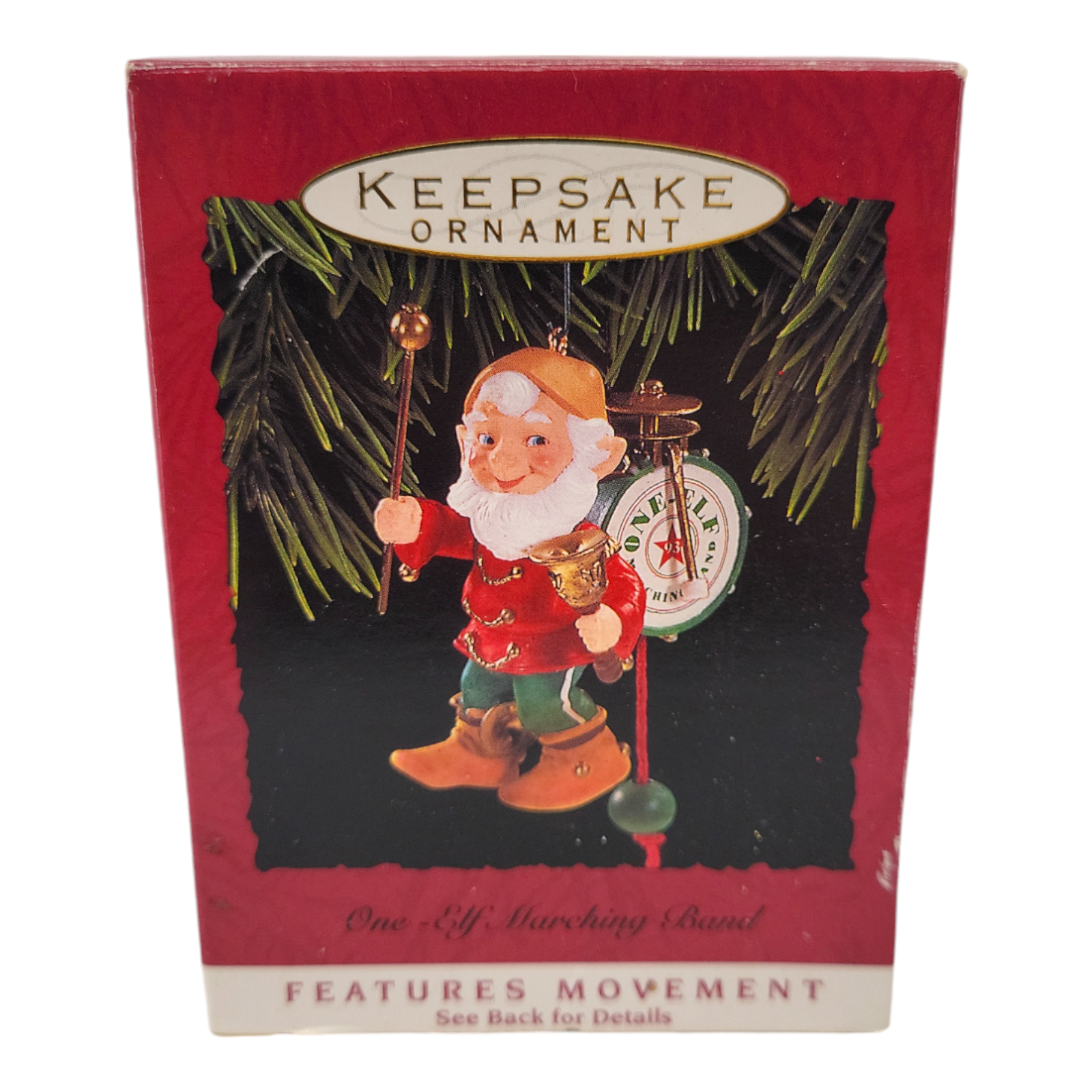 1993 Hallmark Keepsake Ornament One Elf Marching Band Christmas Collectible