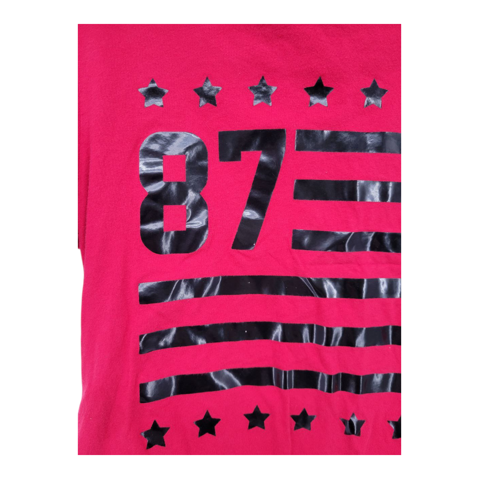 Aeropostale Mens Graphic Red T-Shirt Flag Stars Stripes Short Sleeve XS