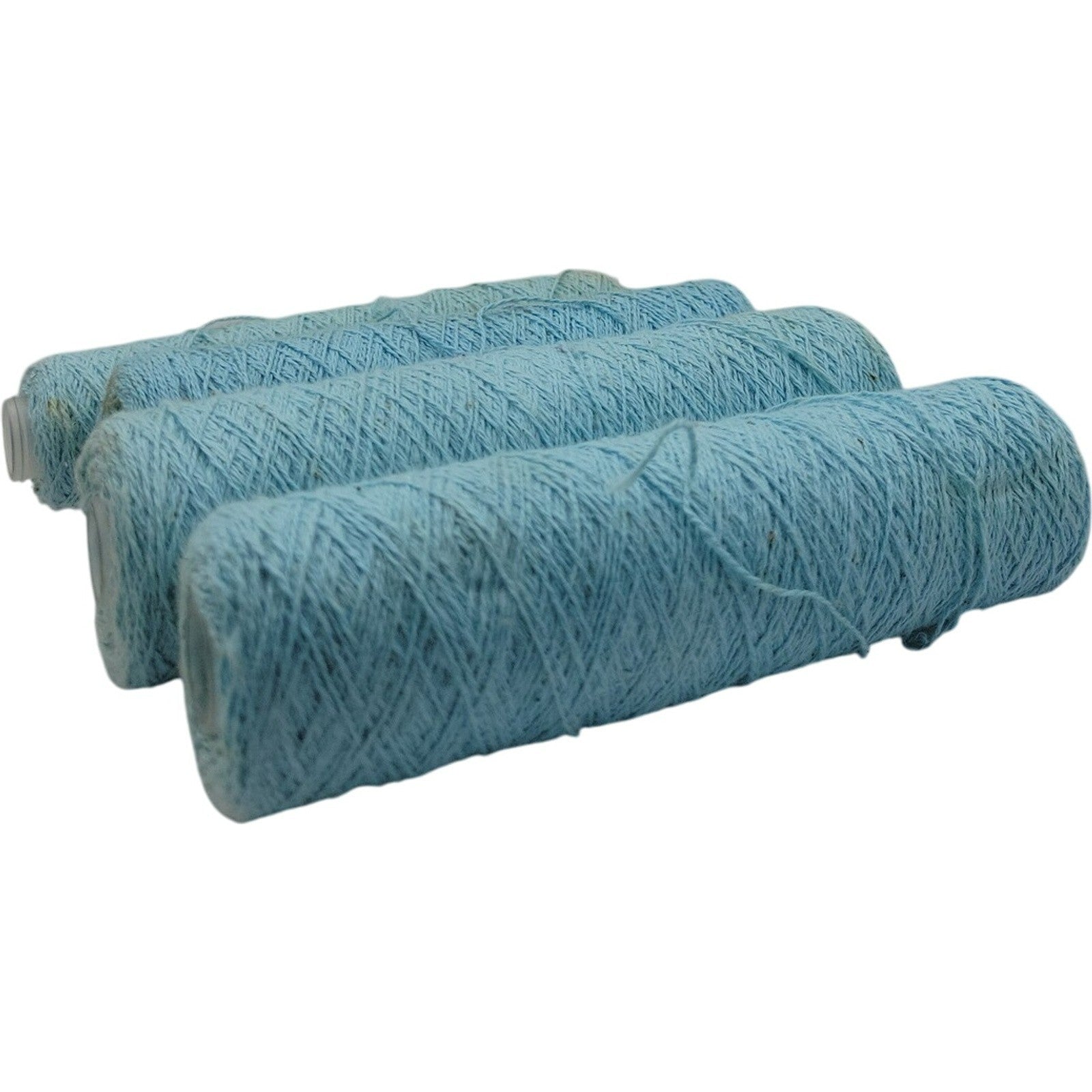 Vintage Teal Blue Weaving Knitting Crochet Cone Yarn Lot of 4