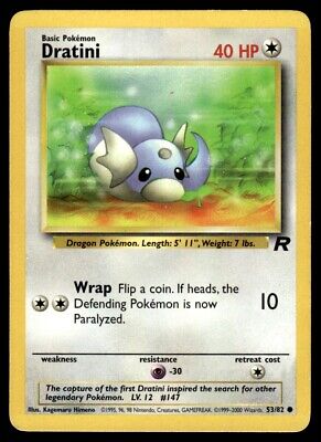 Pokemon TCG Team Rocket Dratini 2000 Basic Common #53 Lightly Played Card