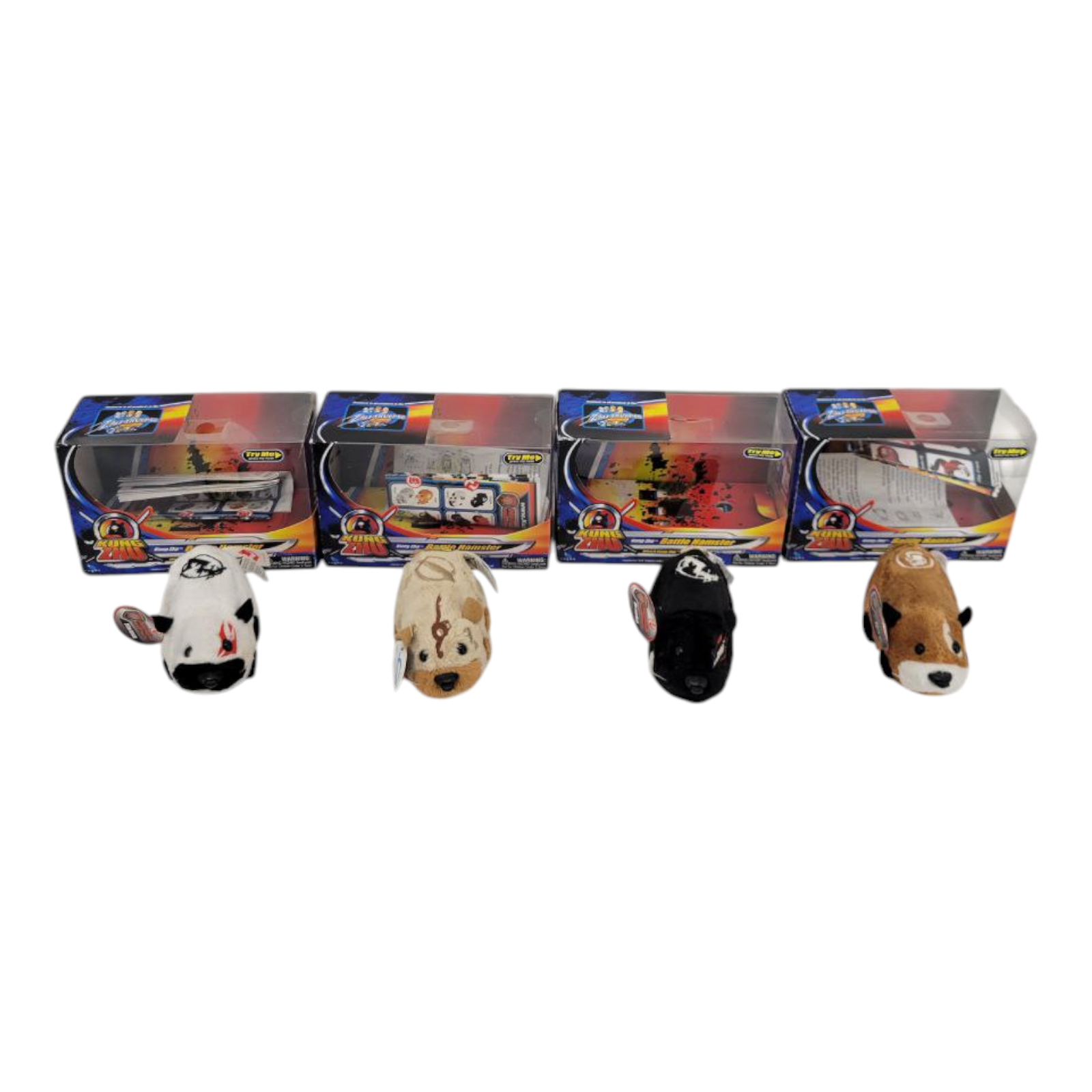 Kung Zhu Hamster Bundle 4 Pack ZhuZhu Pets Ninja Special Forces 2010