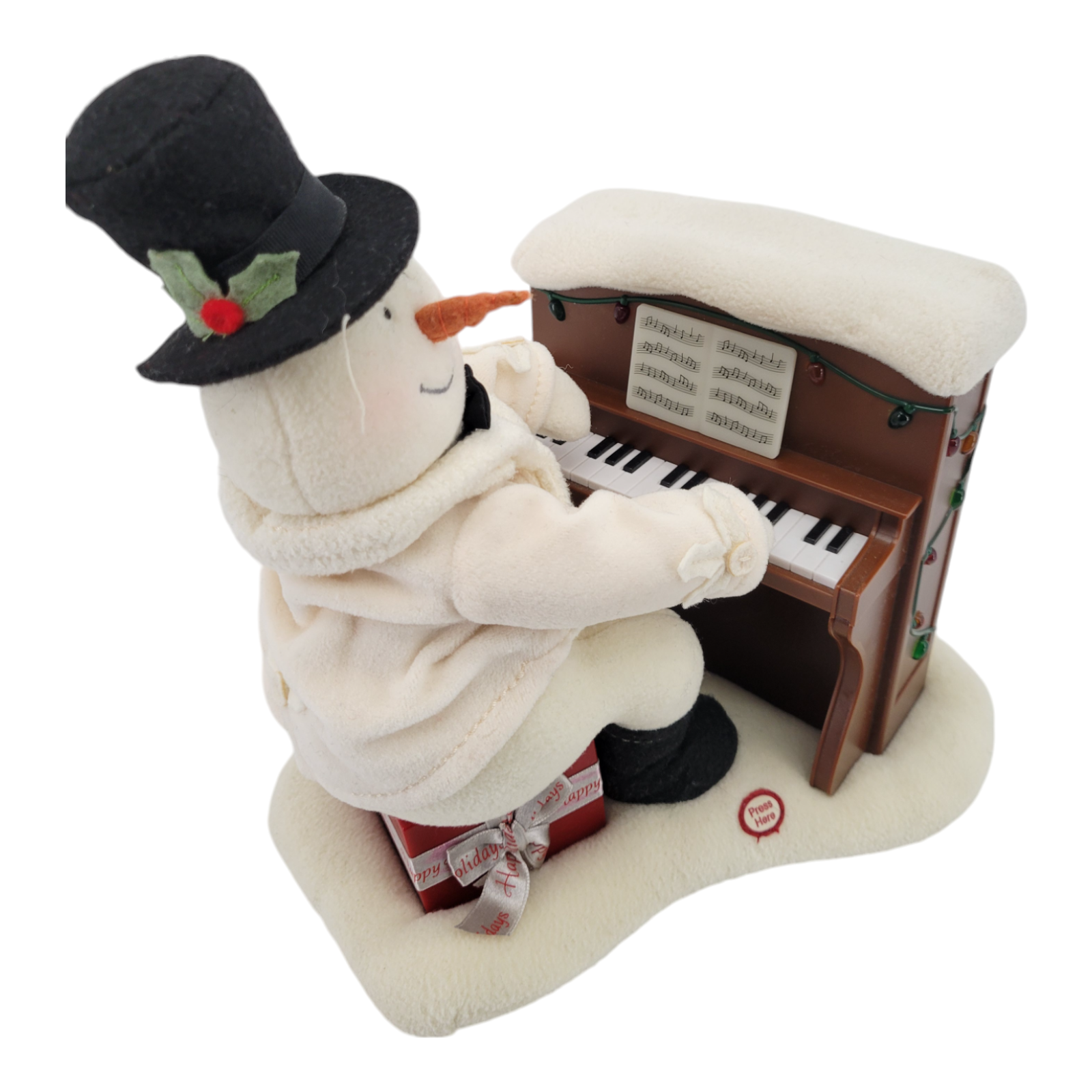 Hallmark 2005 Jingle Pals Plush Piano Playing Snowman Christmas Decor For Parts