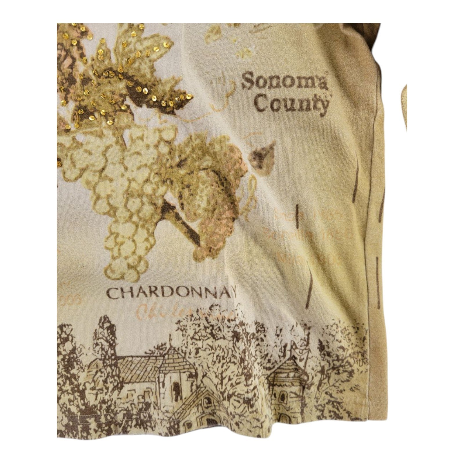Take Two Clothing Co Chardonnay Napa Valley Sonoma Burgundy Grapes Top XL