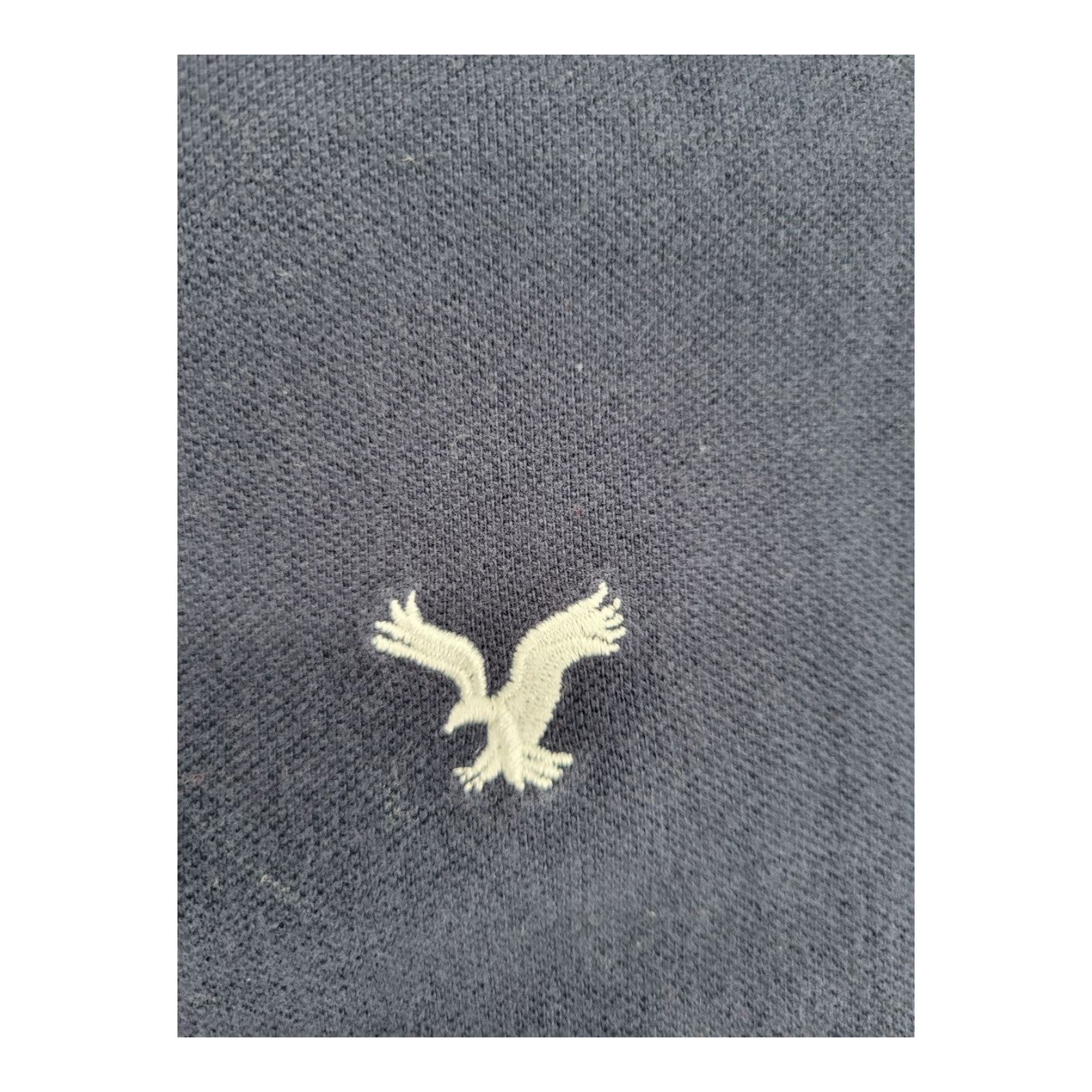 American Eagle Navy Polo Shirt Men's M Vintage Fit Embroidered Eagle