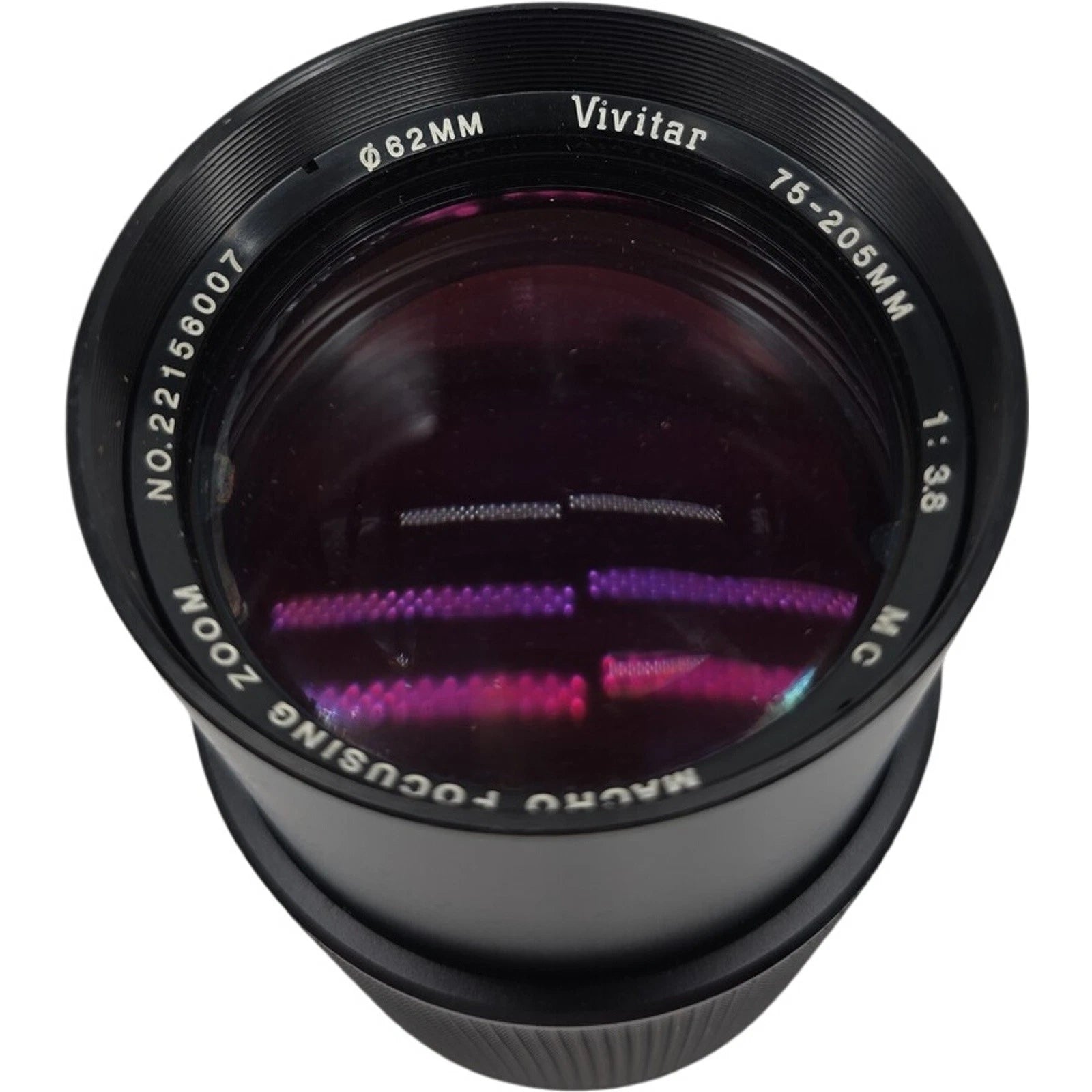 Vivitar 75-205mm f/3.8 MC Macro Focusing Zoom Lens P/K Mount Japan w/ Case