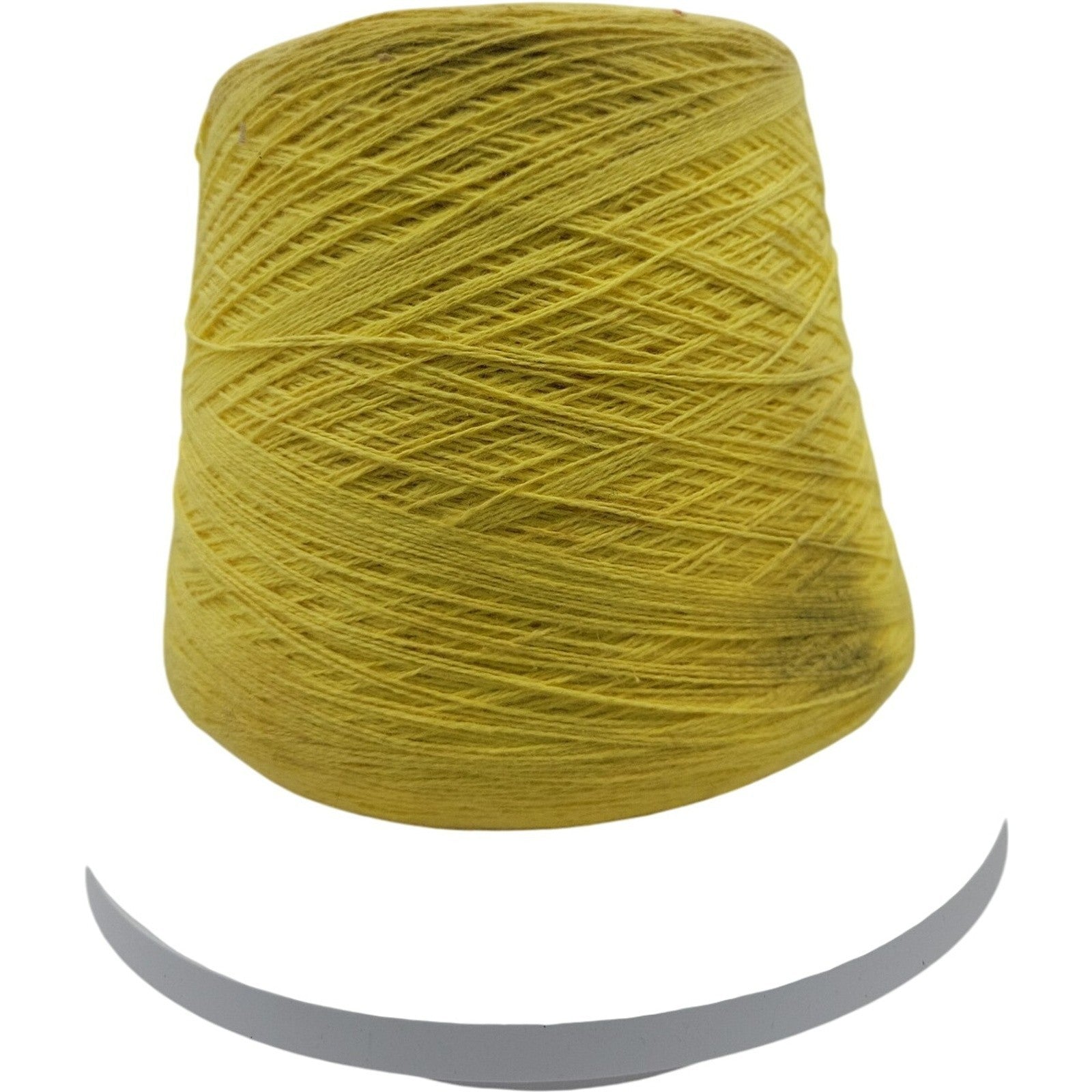 Vintage Yellow Cone Yarn Thread for Knitting, Weaving, Crochet, Craft