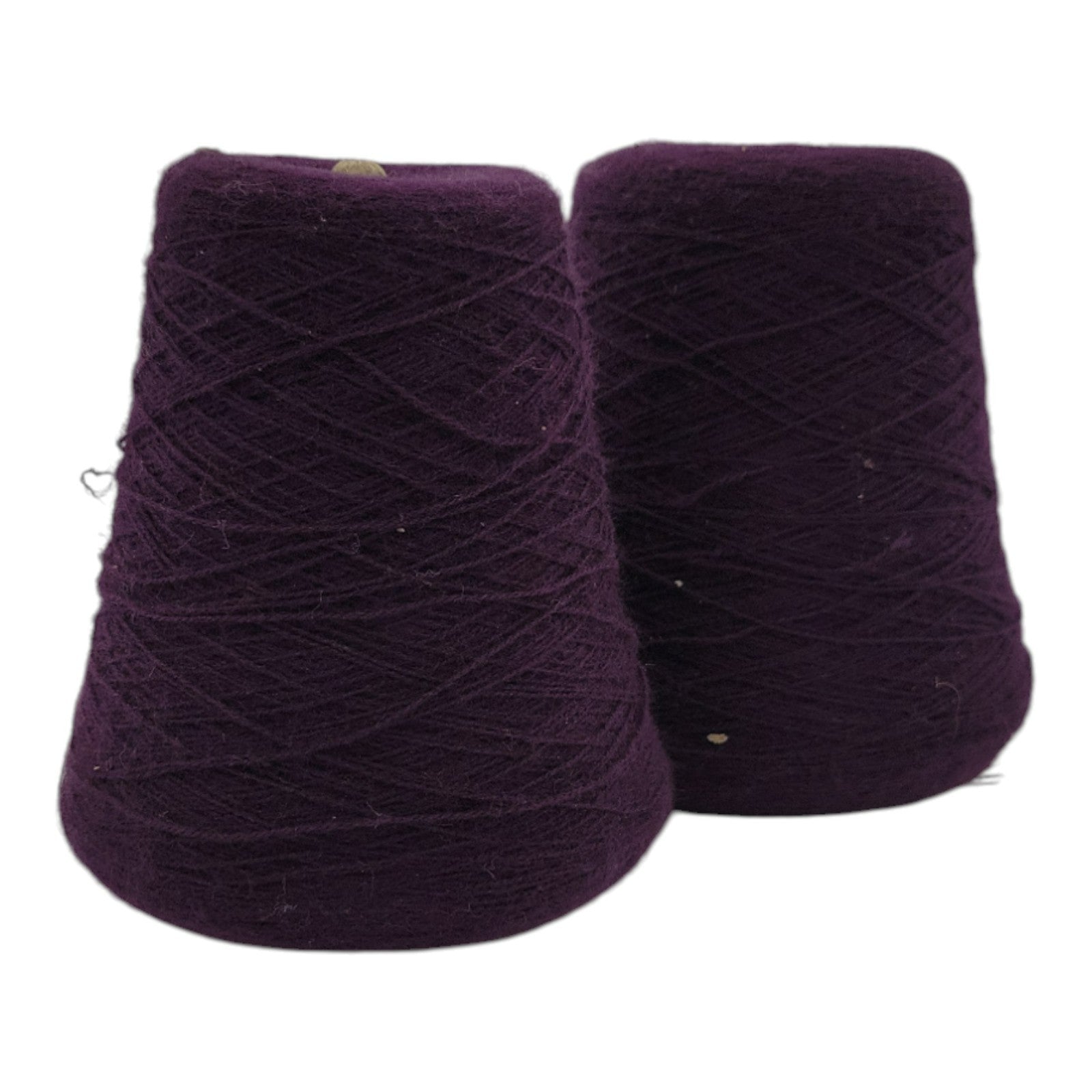 Vintage Unbranded Purple 9589 Yarn Cone Lot of 2