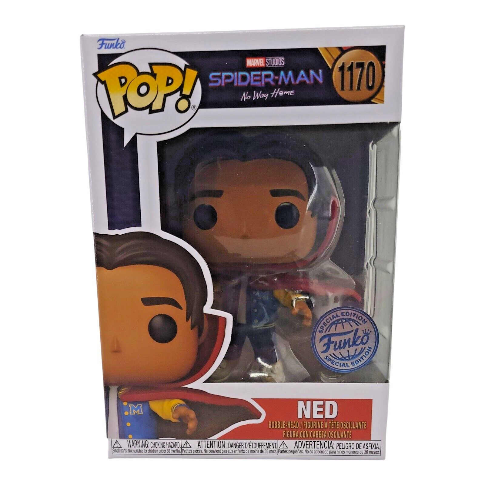 Funko Pop Marvel Spider-Man No Way Home Ned Bobble-Head #1170 Collectible Figure