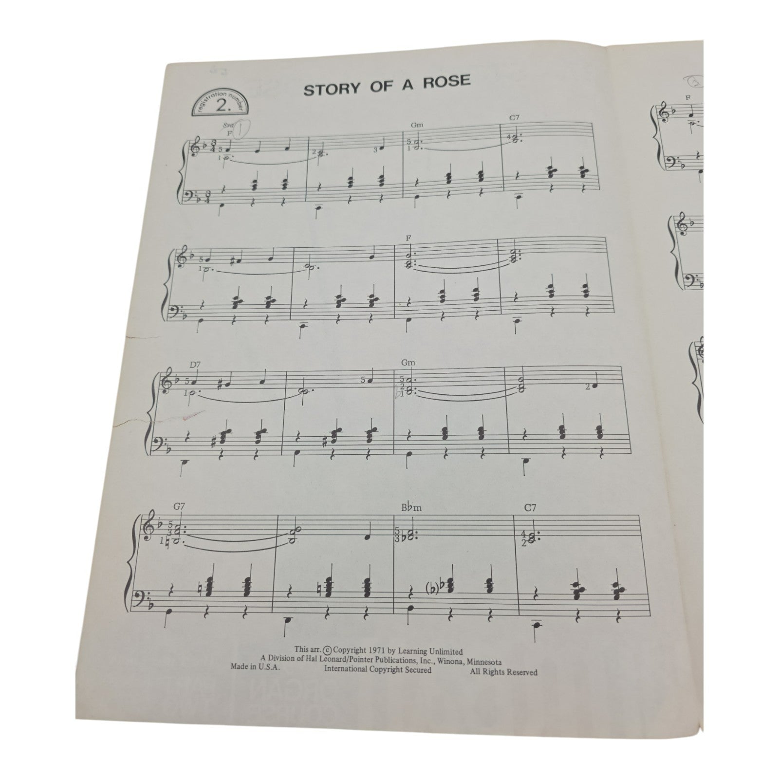 Kimball Swinger Organ Course Story Of A Rose 37 Learning Unlimited 1971