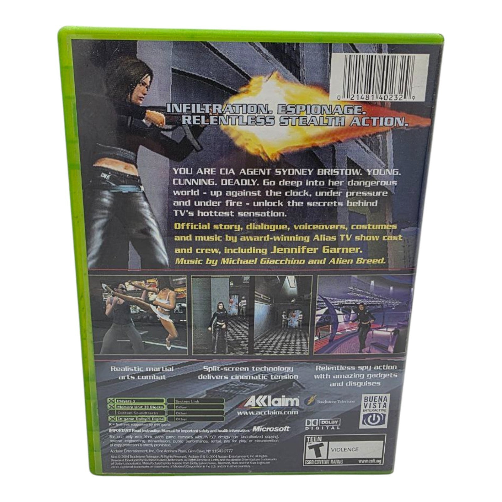 Alias Xbox Game Complete with Case Manual 2004 Tested