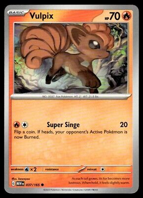 Pokemon 2023 Scarlet & Violet 151 Vulpix Common #37 Near Mint Card