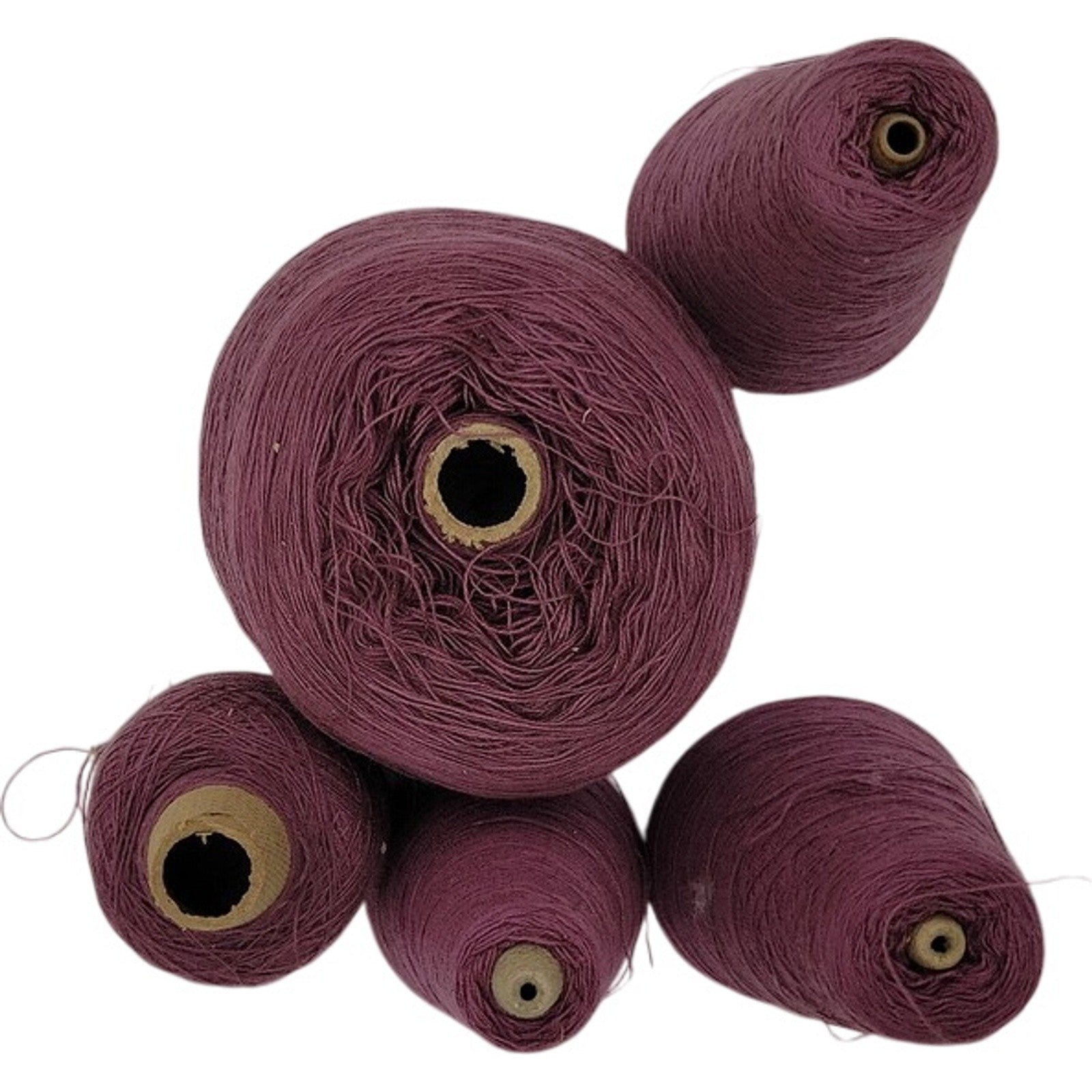 Vintage Pisgah Yarn 2/24 Grape Cone Weaving Knitting Yarn 2200 Lot of 5