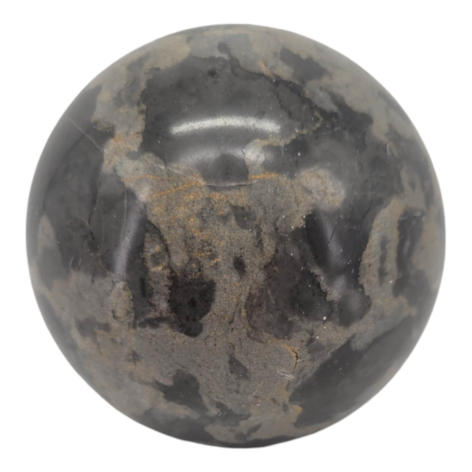 Vintage Stone Sphere Ball Orb 3" Granite Marble Heavy Glossy Polished