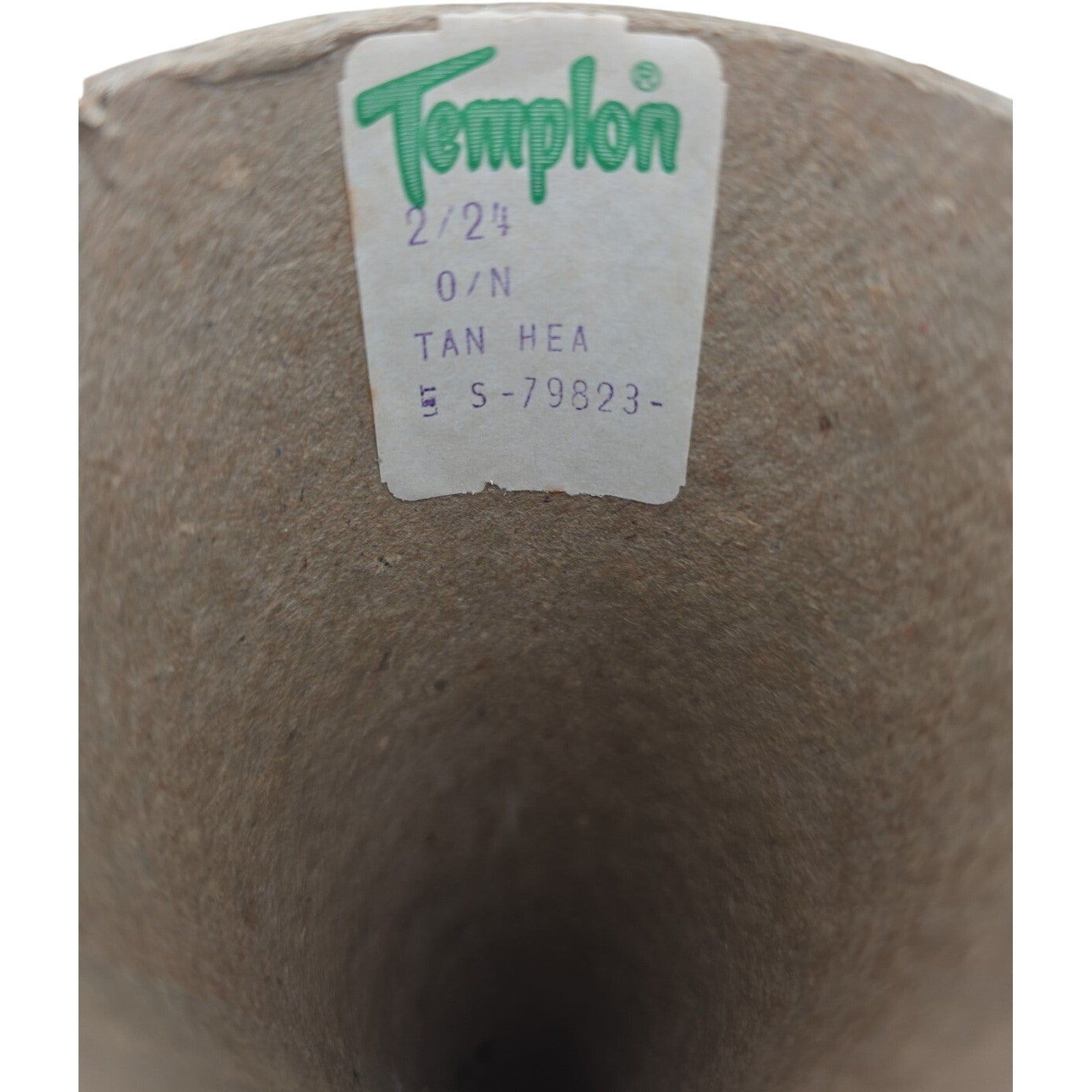 Vintage Templon 2/24 Tan Heather Wool Nylon Blend Cone Yarn Lot S-79823