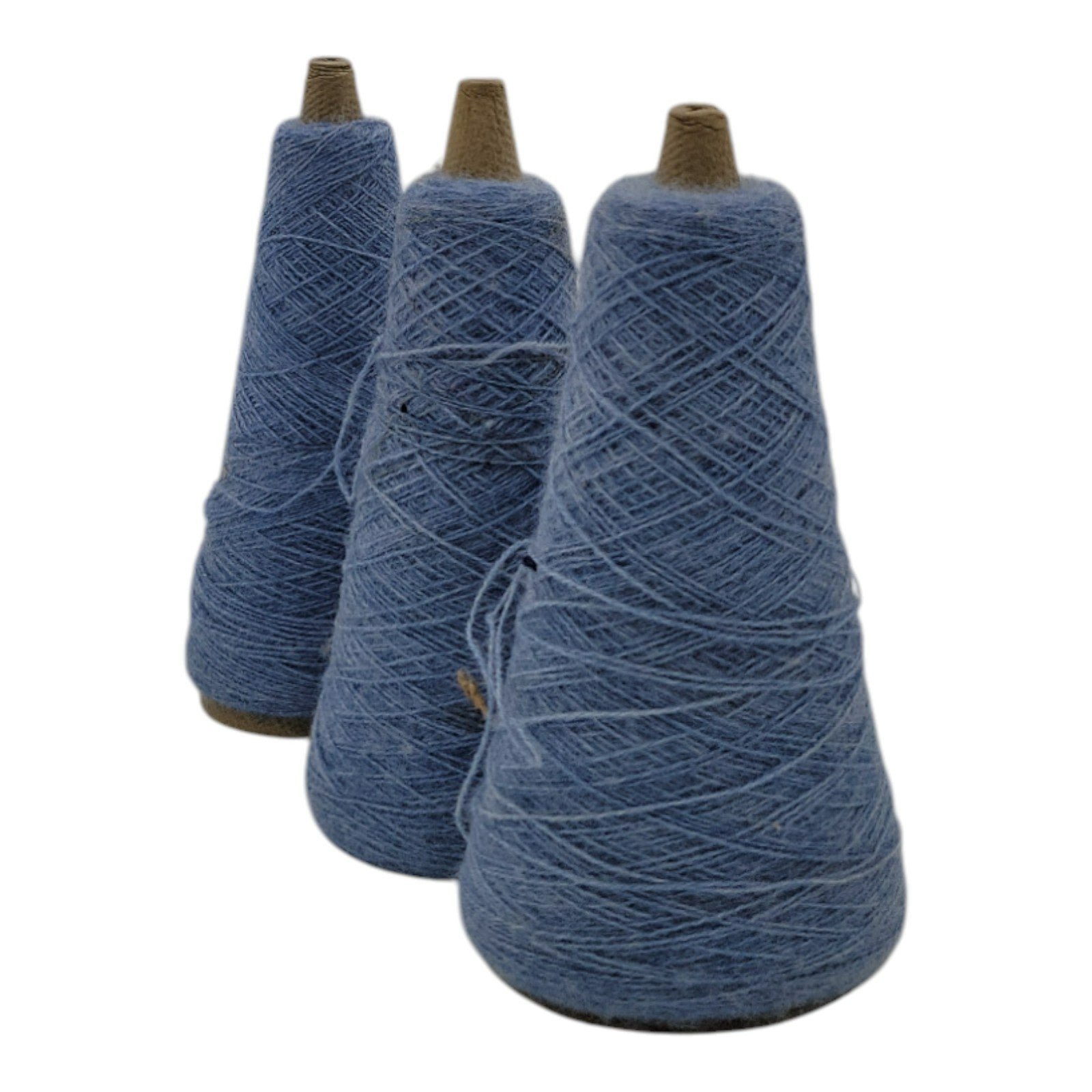 Vintage National Spinning Co. Orlon Acrylic Yarn Cone 2/24 Royal Blue Lot of 3