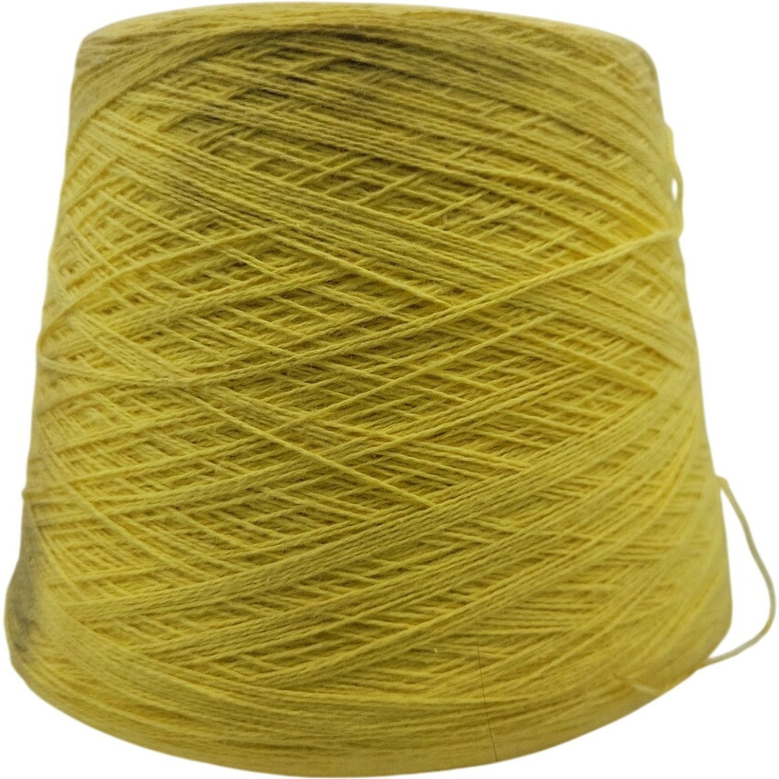 Vintage Yellow Cone Yarn Thread for Knitting, Weaving, Crochet, Craft