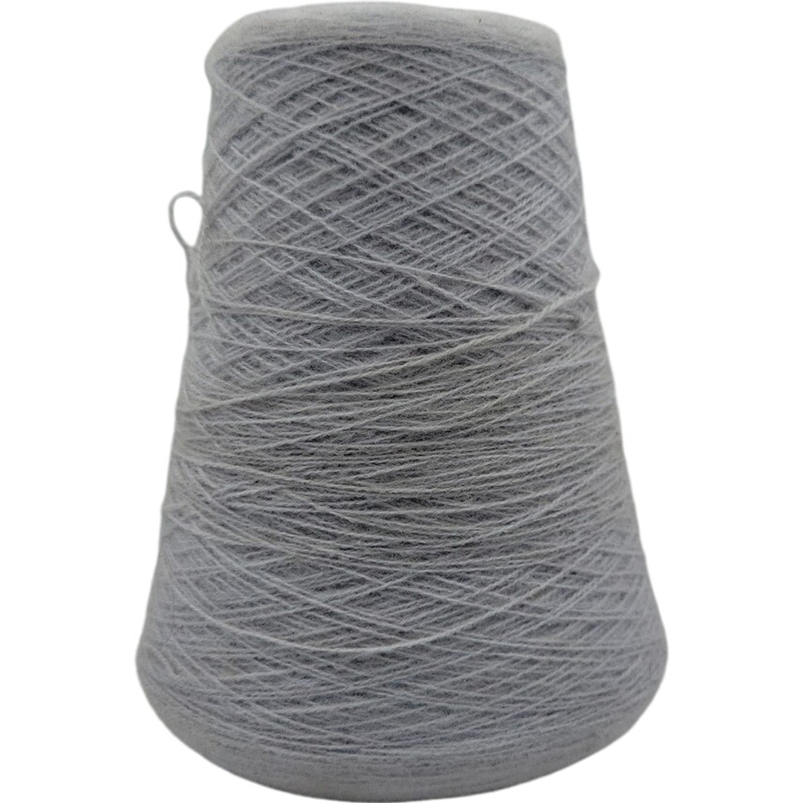 Vintage H.B. Orlon Acrylic Weaving Knitting Cone Yarn Silver Grey 8000