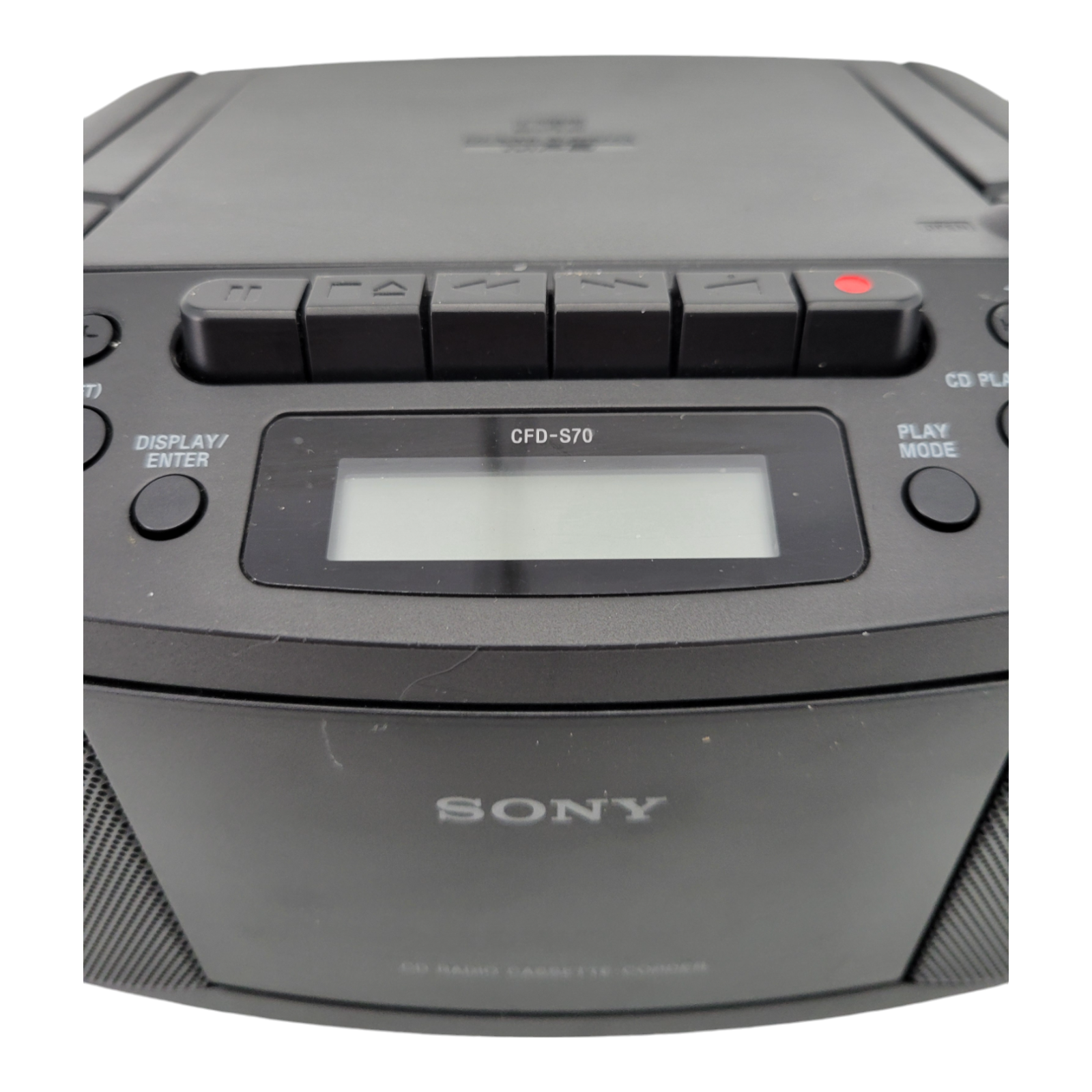 Sony CFD-S70 Boombox Stereo CD Cassette Radio with Aux Port Black