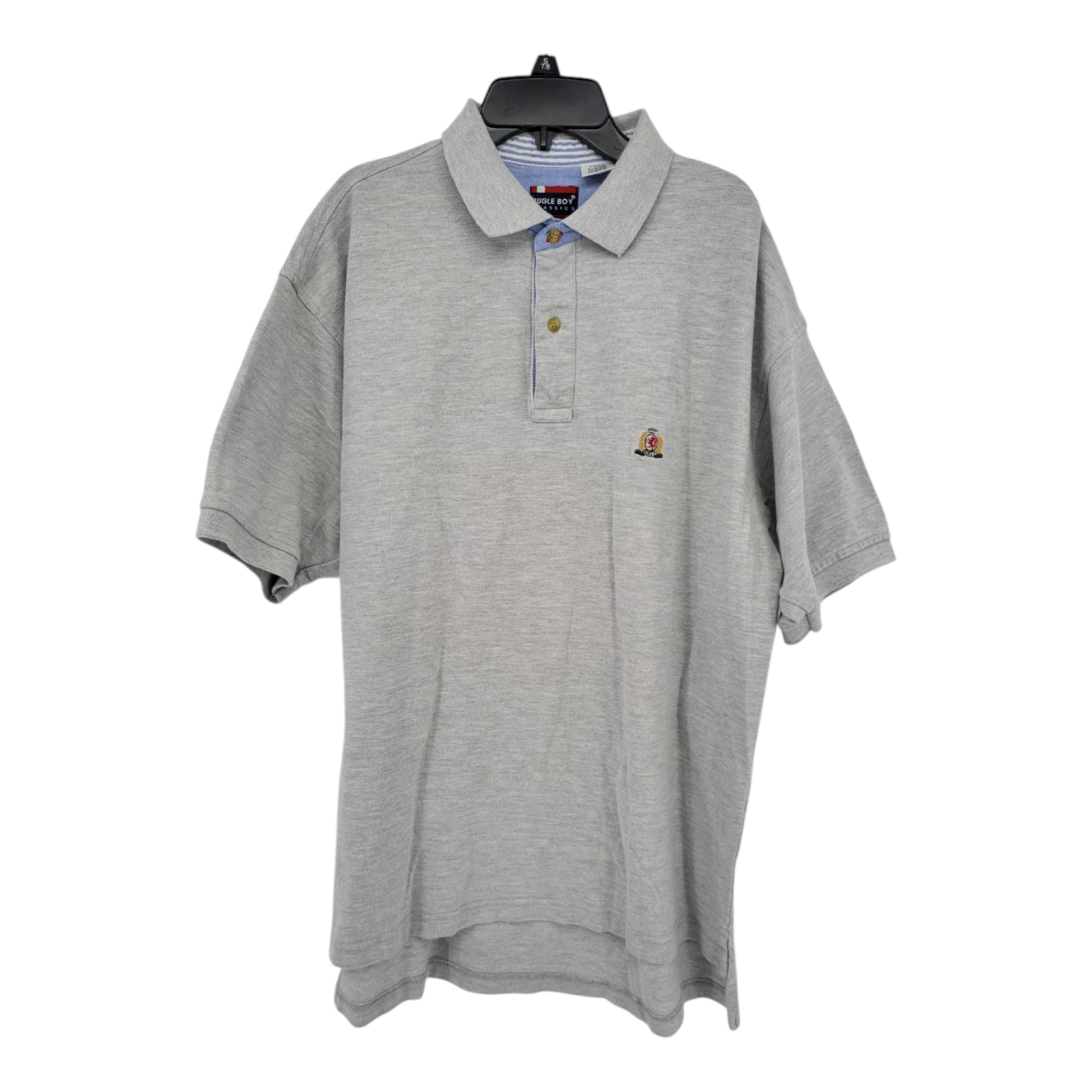 Vintage Bugle Boy Classics Gray Polo Shirt Short Sleeve Mens Size XL