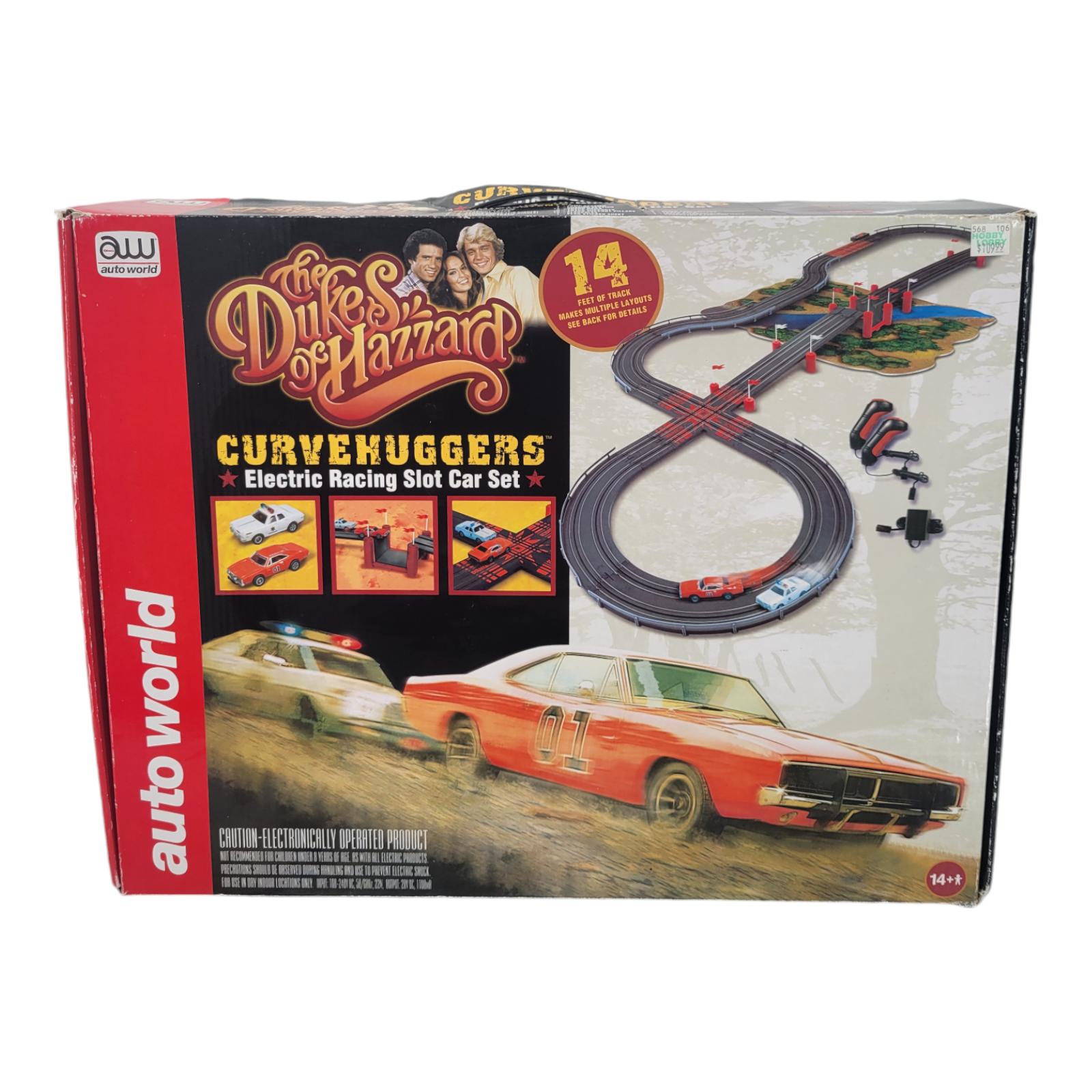 Auto World The Dukes Of Hazzard Curvehuggers Electric Racing Slot Car Set Game