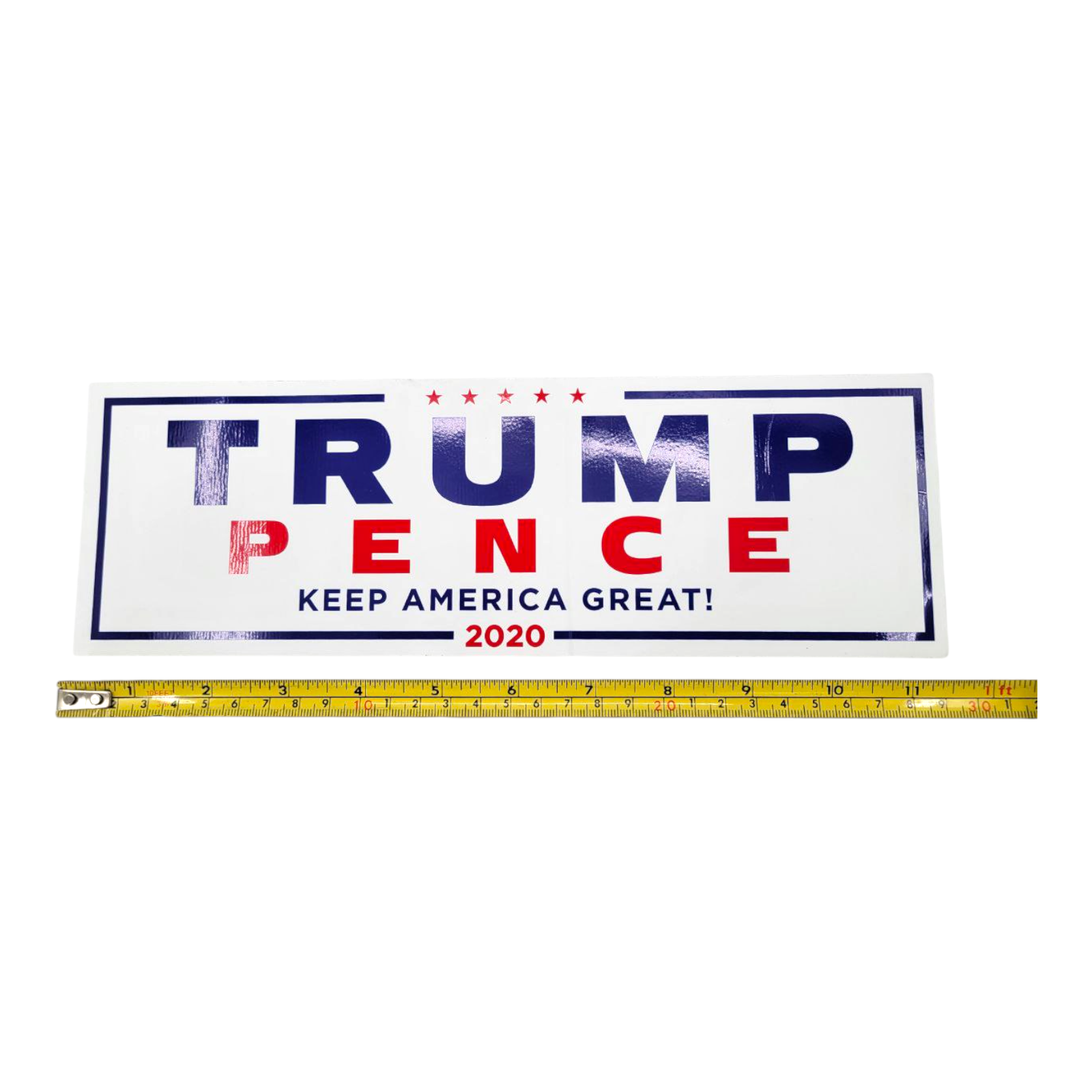 Trump Pence 2020 Keep America Great Bumper Sticker Zip-Strips Removable