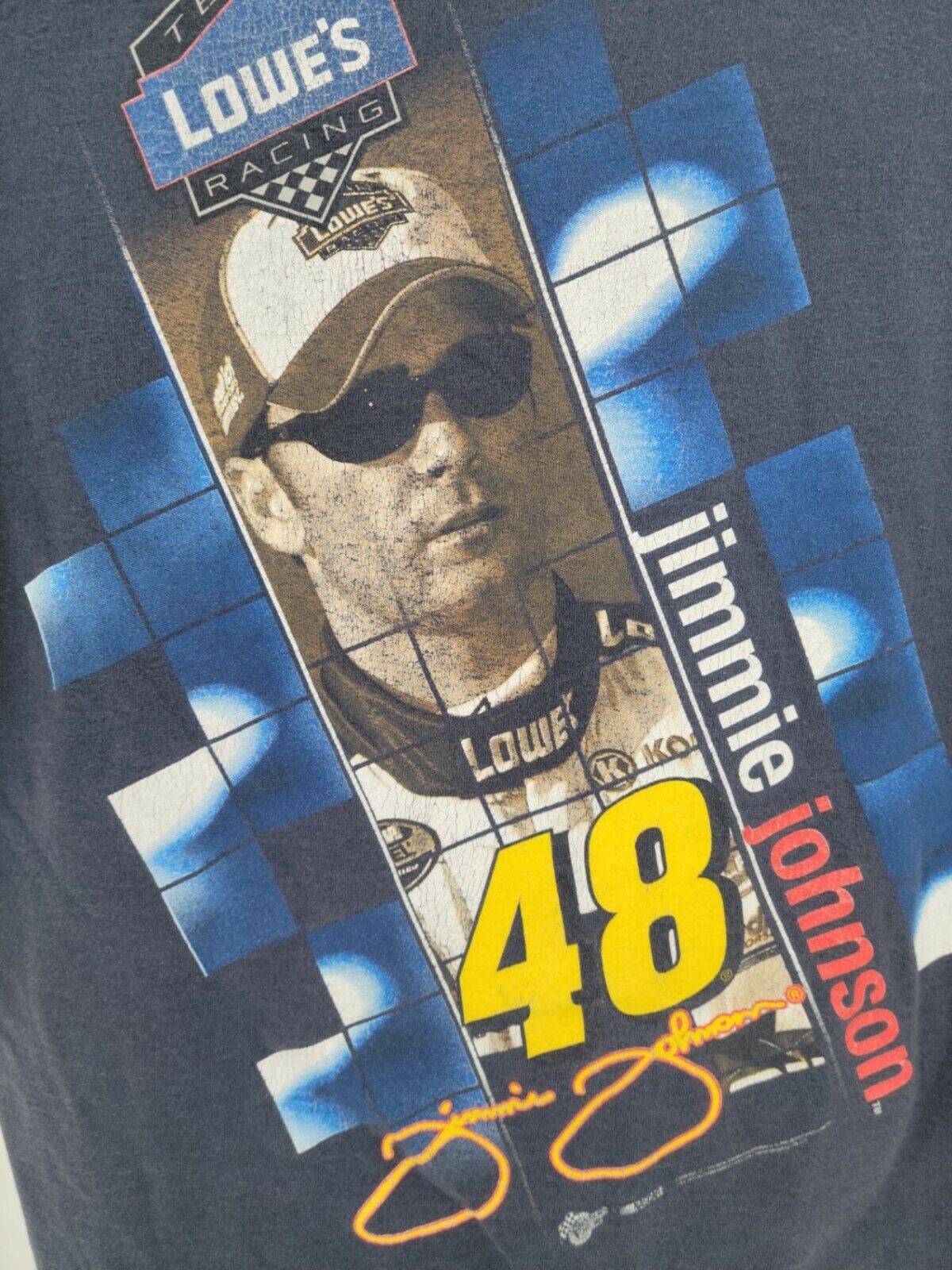 Winners Circle Unisex Kids Blue Jimmie Johnson 48 Lowes Racing T Shirt Size L/G