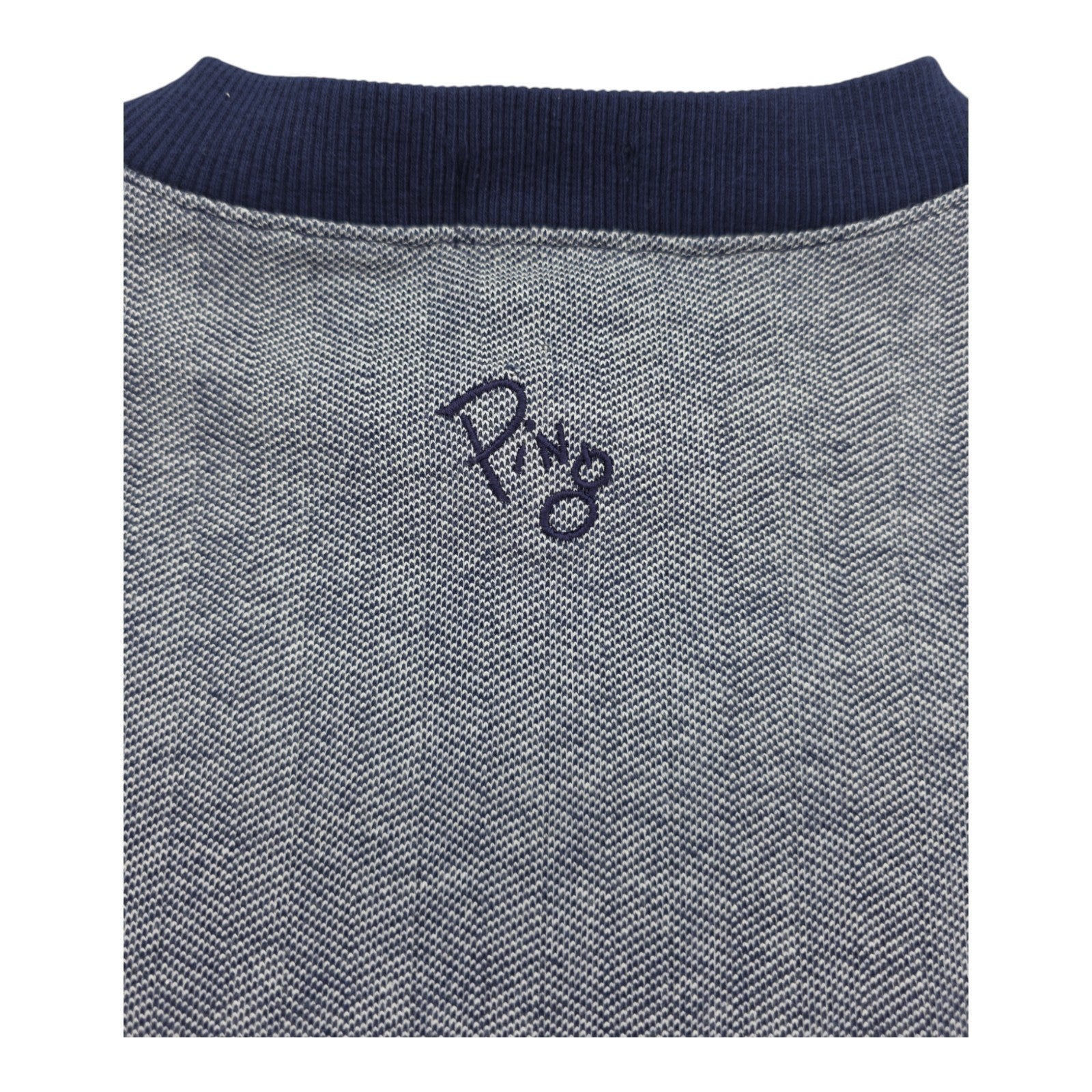 Vintage PING Sweatshirt Adult Pullover Navy Gray Made In USA 90s Logo Size Large