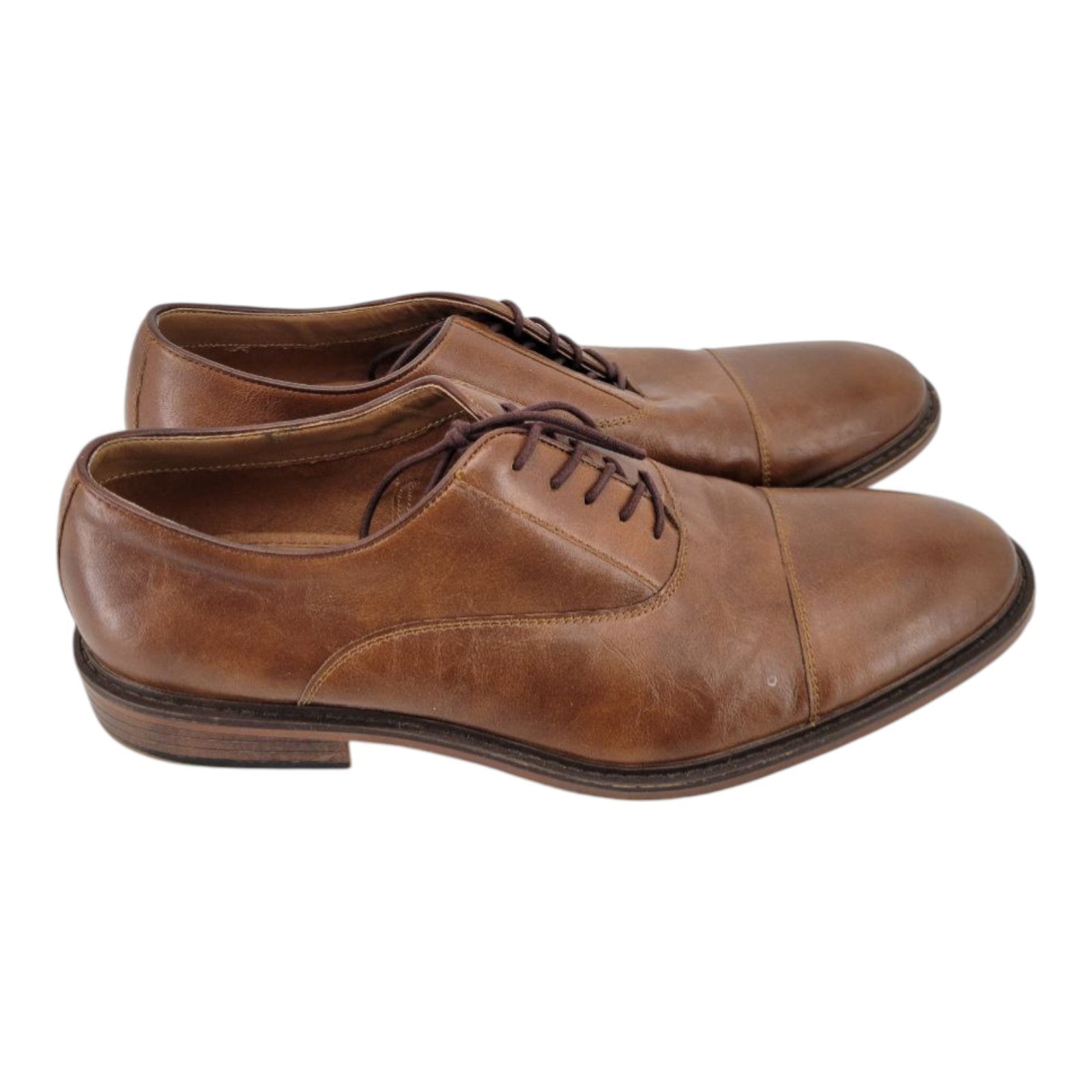 Goodfellow & Co Men's Cap Toe Oxford Dress Shoes Brown Size 12