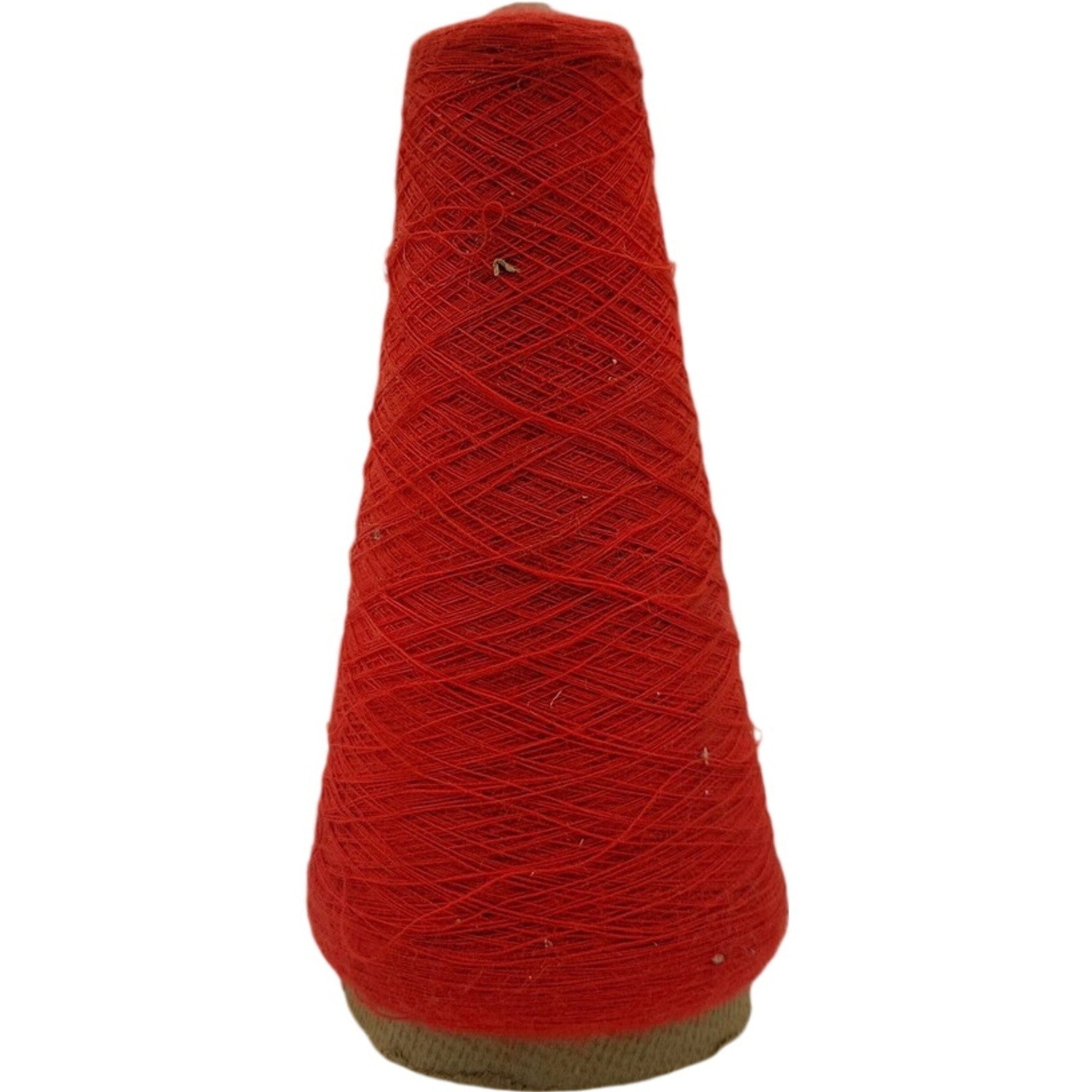 Vintage Pisgah Yarns 1/28 Lipstick Red Weaving Knitting Cone Yarn Lot 0193