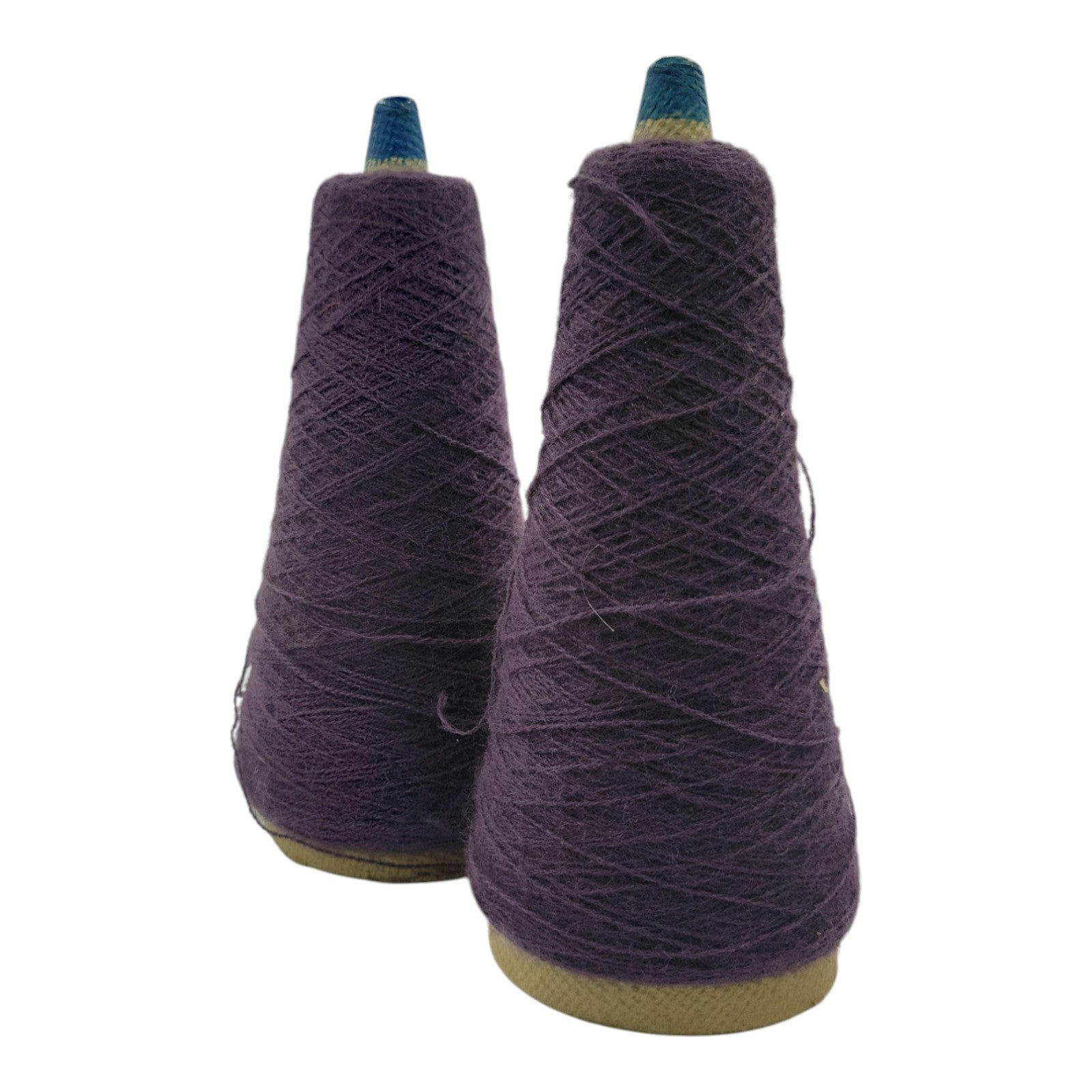 Vintage Phoenix Dye Works Yarn Cone Federal Elderberry 2/24 Lot of 2