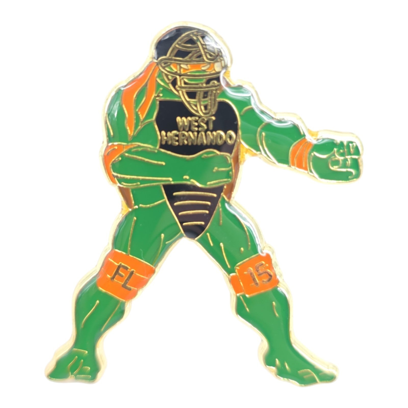 West Hernando Little League Baseball Umpire & Ninja Turtle Pins Lot of 7