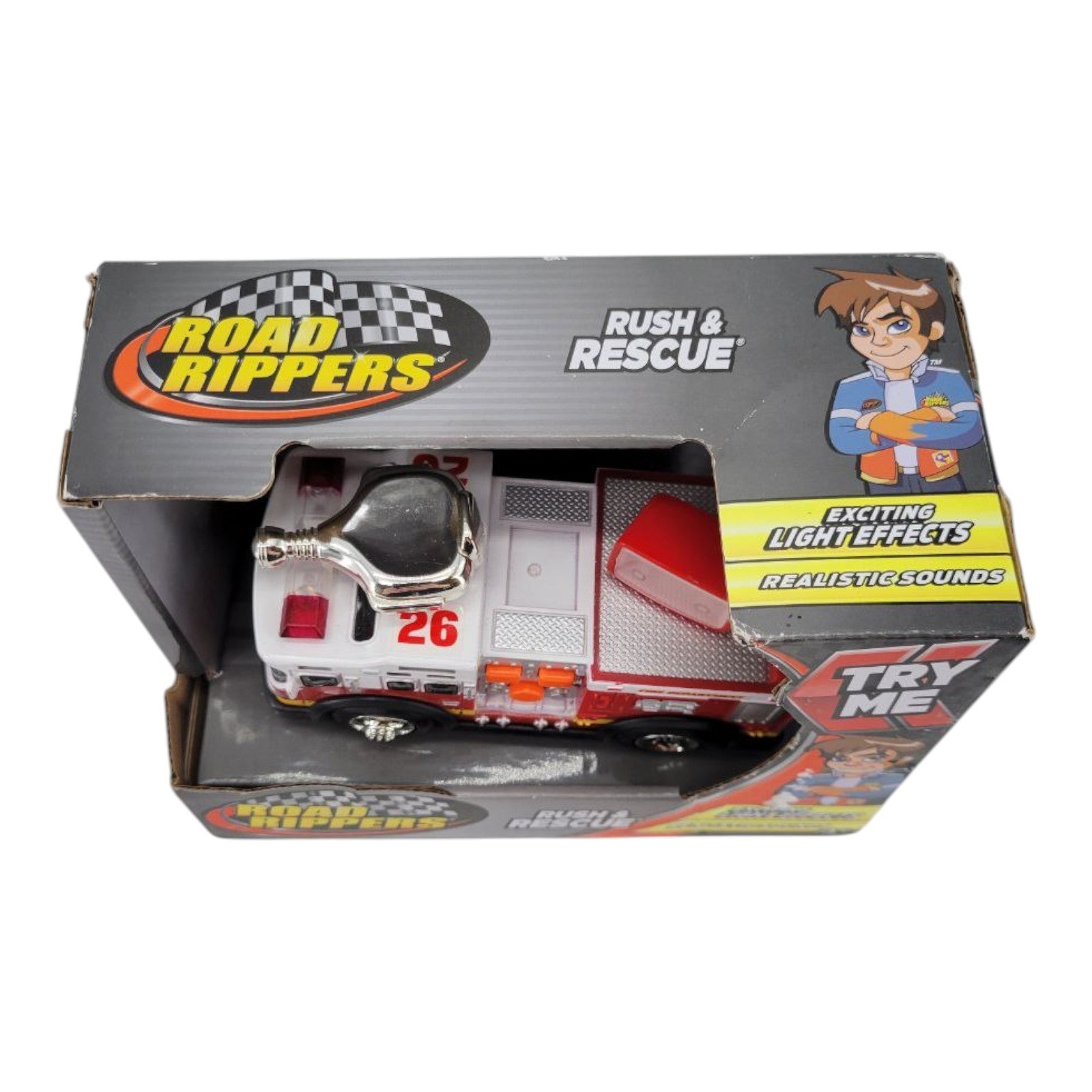 Road Rippers Rush & Rescue Fire Truck 26 Lights Sounds Toy State 2013