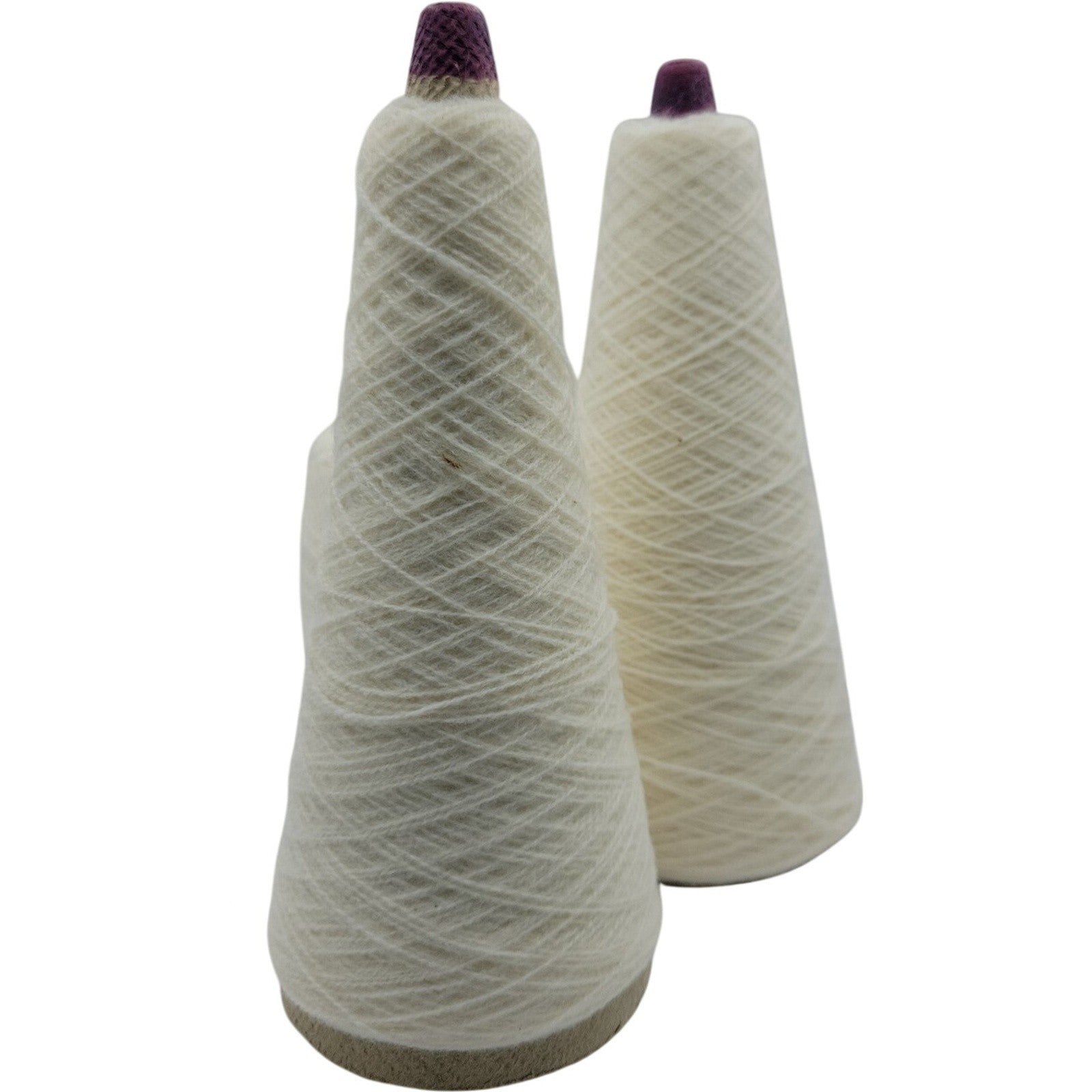 Vintage Templon Holiday White 2/24 Acrylic Weaving Knitting Cone Yarn Lot of 3